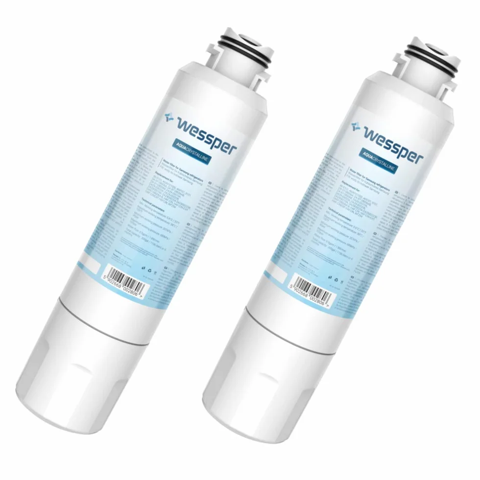 Wessper 2 x wkład filtrujący do wody kompatybilny z Samsung DA29-00020B, HAF-CIN/EXP, HAF-CIN, HAFCIN, DA97-08006A-B, DA97-08006A-E, DA97-08043ABC, DA29-00020A, 46-9101