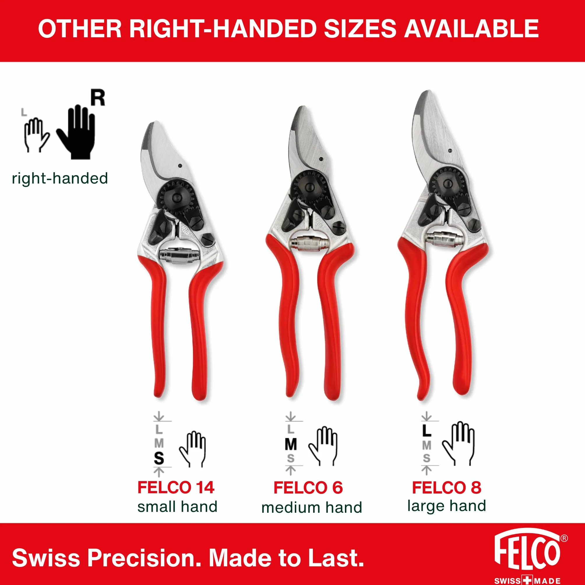 FELCO 2 sekator bypass profesjonalny praworęczny, ostrze 41 mm stal hartowana, kuty aluminiowy uchwyt, precyzyjne cięcie do 25 mm, szwajcarskie narzędzie ogrodowe