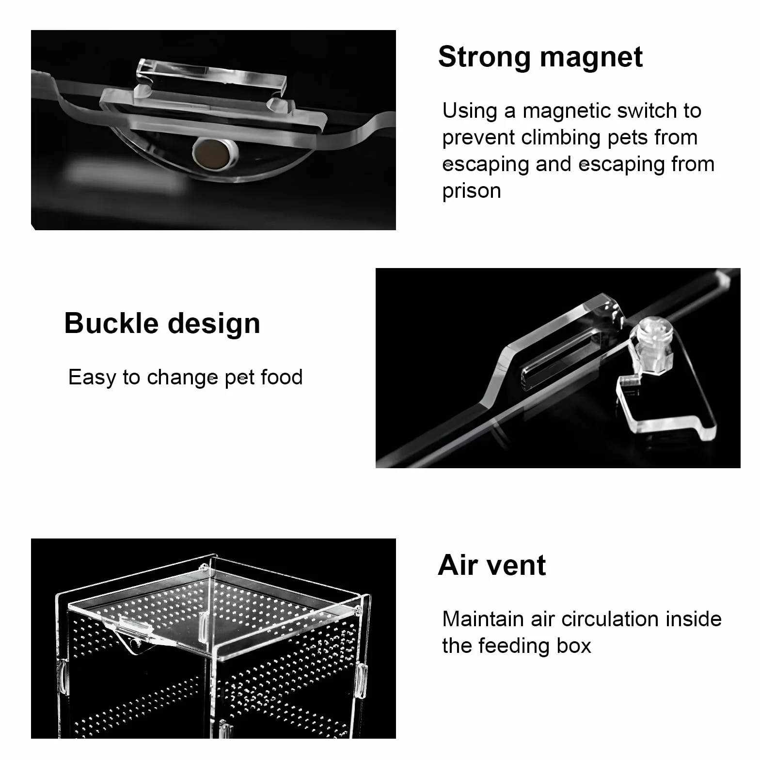 Akrylowe terrarium, pająk do terrarium, pudełko do hodowli i karmienia 12x12x20 cm
