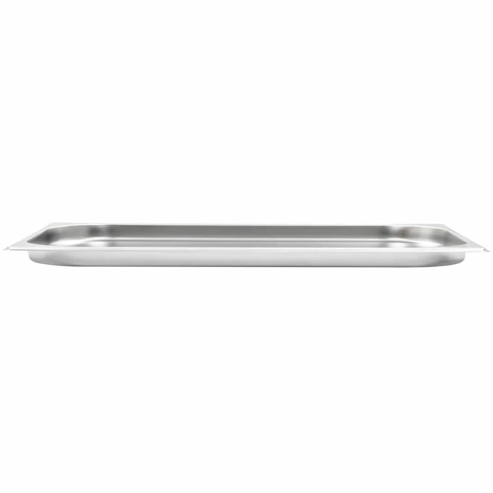 Pojemnik gastronomiczny 4 szt. GN 1/1 stal nierdzewna 530 x 325 x 20 mm, można układać w stos do pojemników utrzymujących ciepło, pojemników na jedzenie, Chafing Dish, Bainmarie, lady
