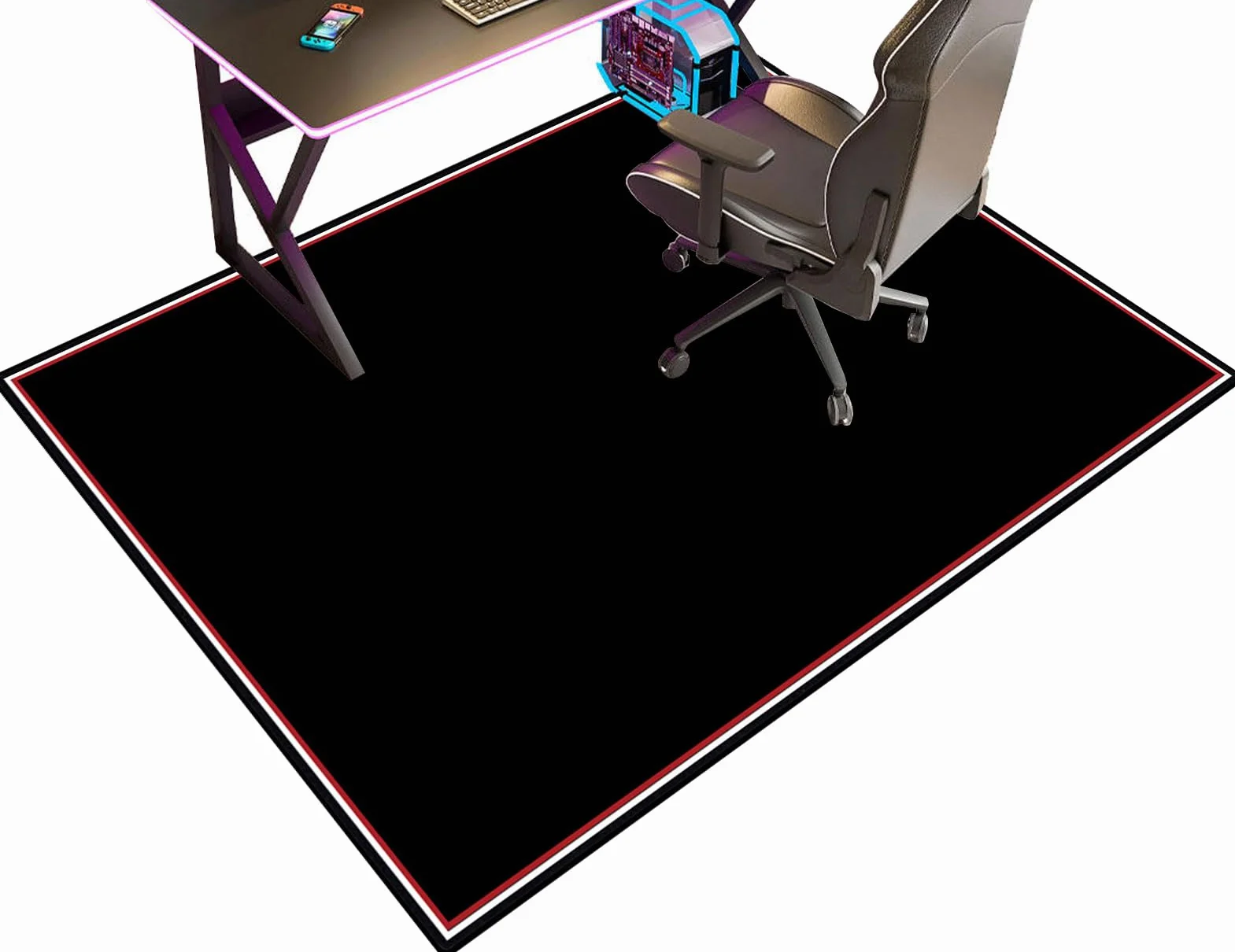 Mata pod krzesło 140 x 160 cm, Mata pod krzesło biurowe na twardą podłogę, Mata antypoślizgowa pod krzesło biurowe, Mata pod krzesło komputerowe do gier, Mata pod krzesła na drewniane podłogi, Mata