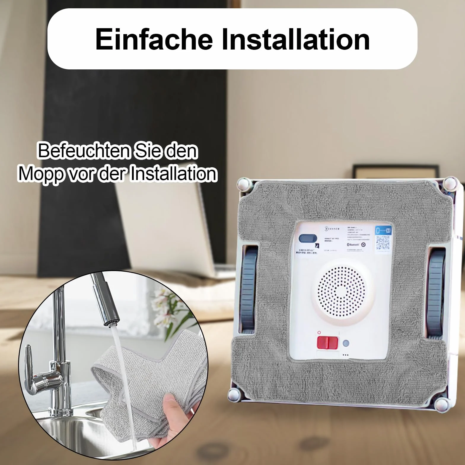 6 sztuk ściereczek do czyszczenia części zamienne do ECOVACS WINBOT W2 Omni / W2 / W1 Pro / W1 robot do mycia okien, pralne podkładki czyszczące z mikrofibry, ściereczka zamienna, części zamienne do