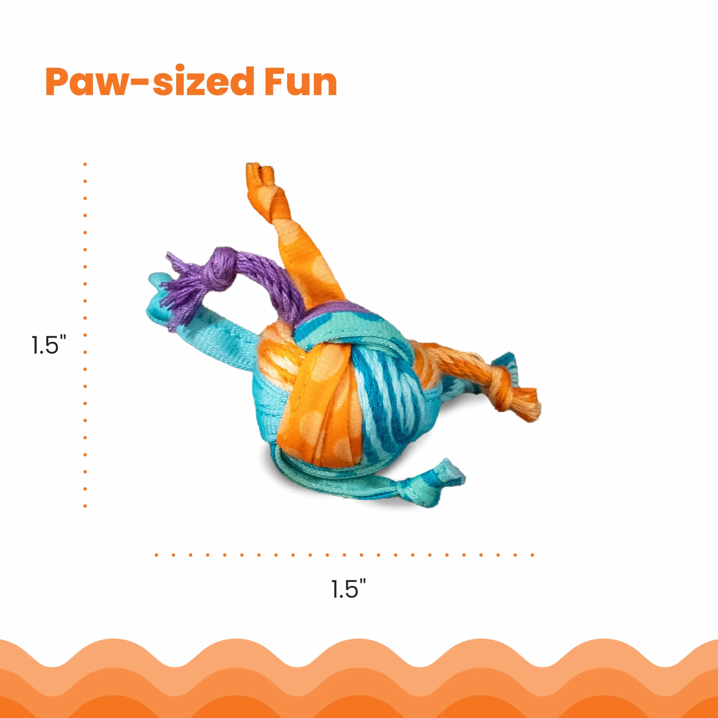 Petstages Tons of Tails - Dentystyczna zabawka dla kotów - z kocimiętką - wielobarwna