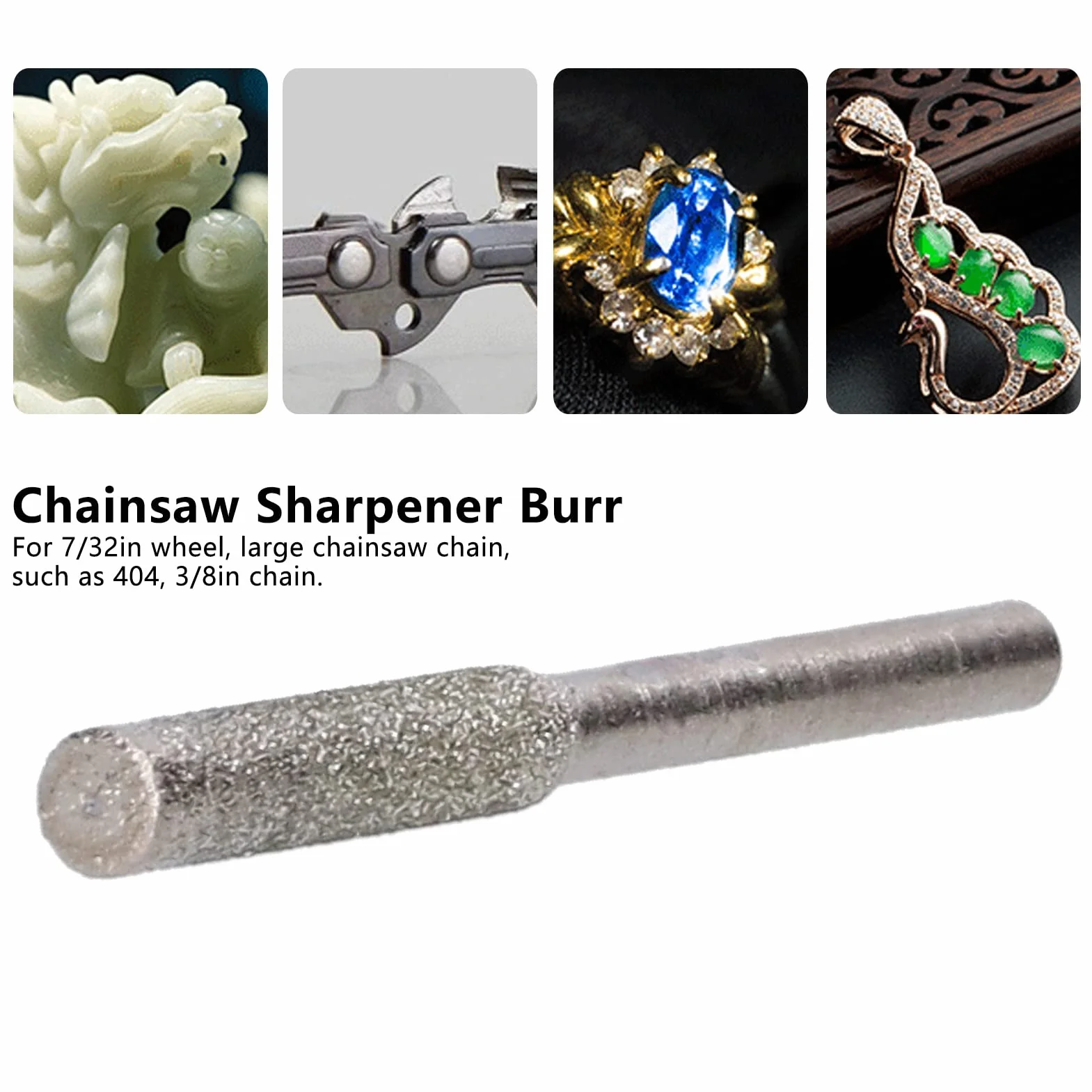 Zestaw 20 sztuk diamentowych ostrzarek do łańcuchów piłowych, narzędzie do ostrzenia łańcucha, kamień szlifierski do ostrzenia i szlifowania (4 mm)
