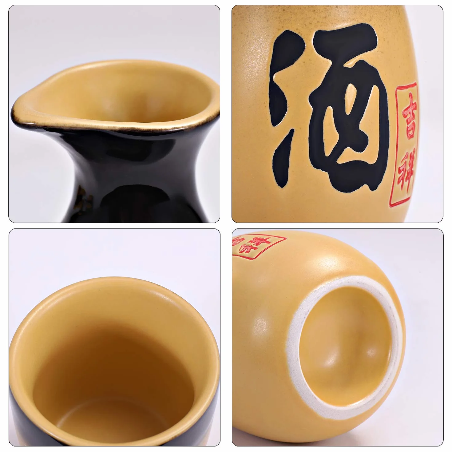Zestaw do sake "Kyoto" 5-częściowy z kamionki, pojemność: 295 ml