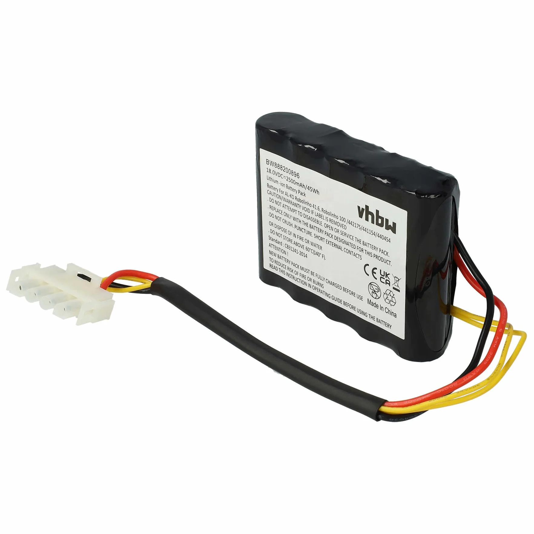 vhbw Akumulator kompatybilny z kosiarką AL-KO Solo Robolinho 700, 1000, 1100, 700E (2500 mAh, 18 V, litowo-jonowa)