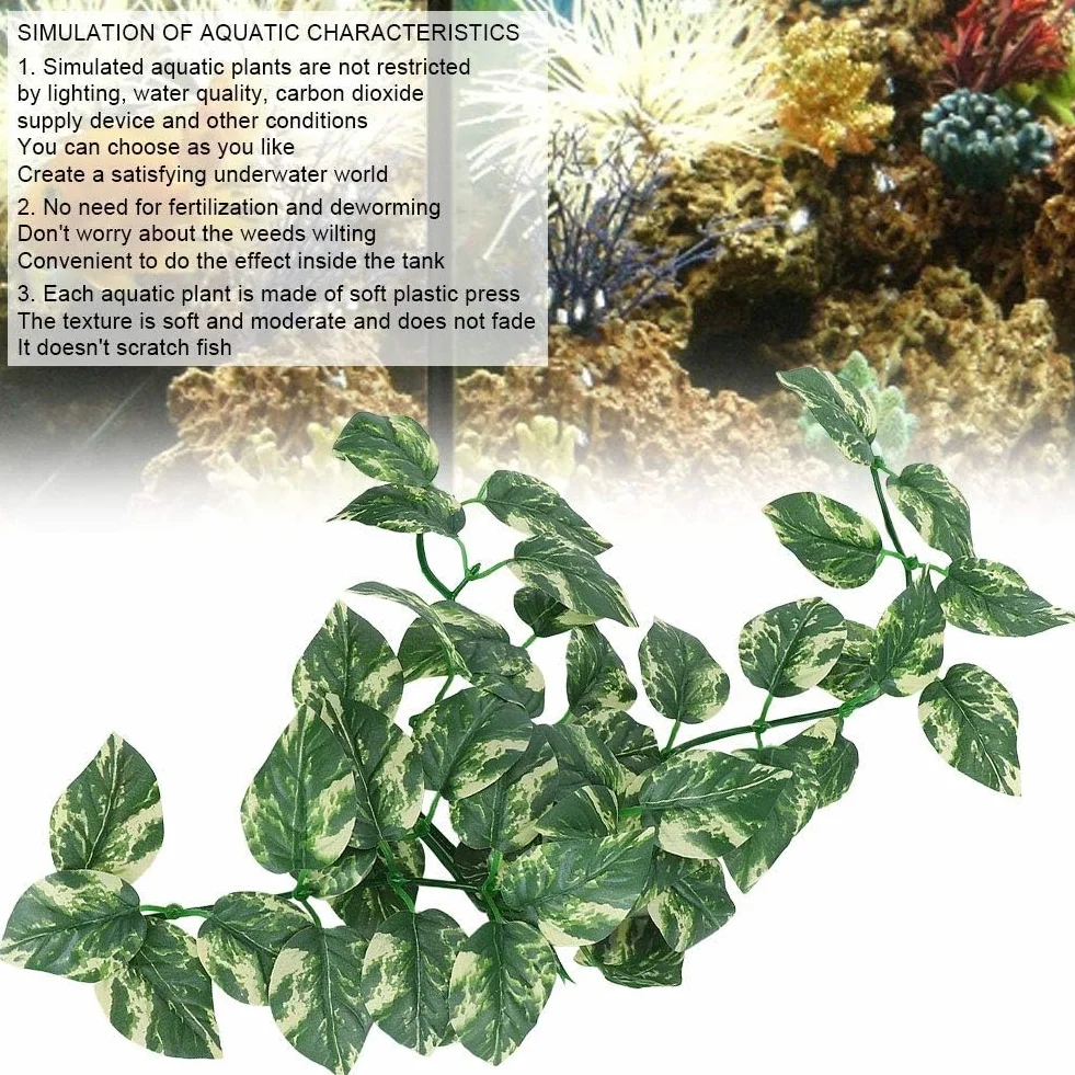 Lasy deszczowe Rośliny Terrarium Jaszczurka Habitat Decor Akcesoria Gad winorośli Sztuczne sztuczne liście Terrarium Habitat Decor dla kameleona, jaszczurki, gekona, węża, iguany