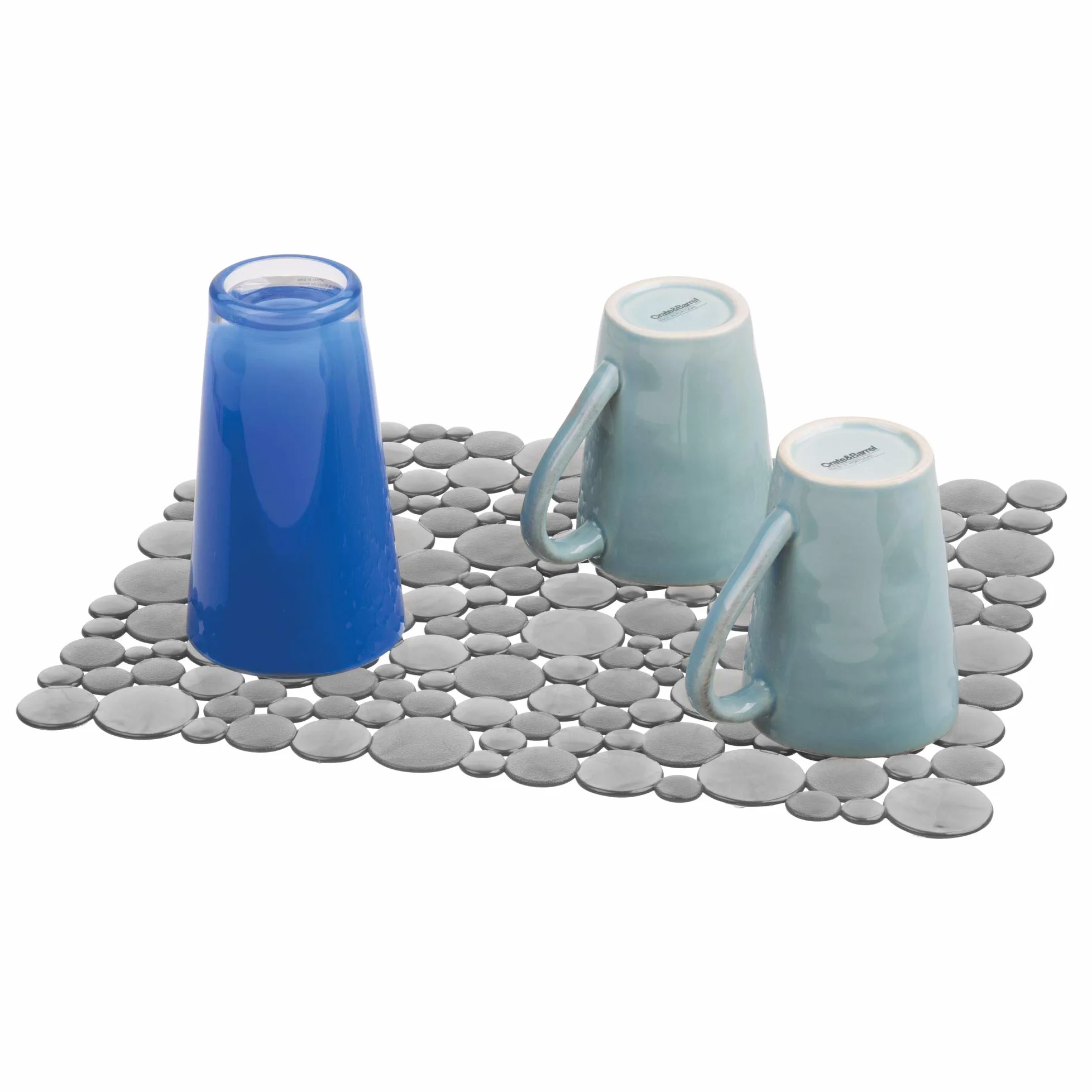 iDesign Wkładka do zlewozmywaka, duża mata do zlewu z tworzywa sztucznego, ochronna mata do zlewozmywaków ceramicznych i ze stali nierdzewnej, szara