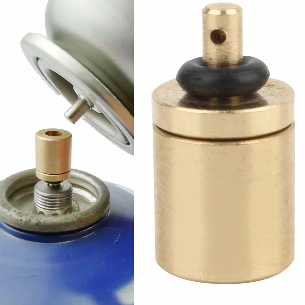 Alomejor Adapter do napełniania gazem, cylindrem, palnikiem gazowym, do zbiorników na propan, 1 LB, złącze do grilla, zamiennik