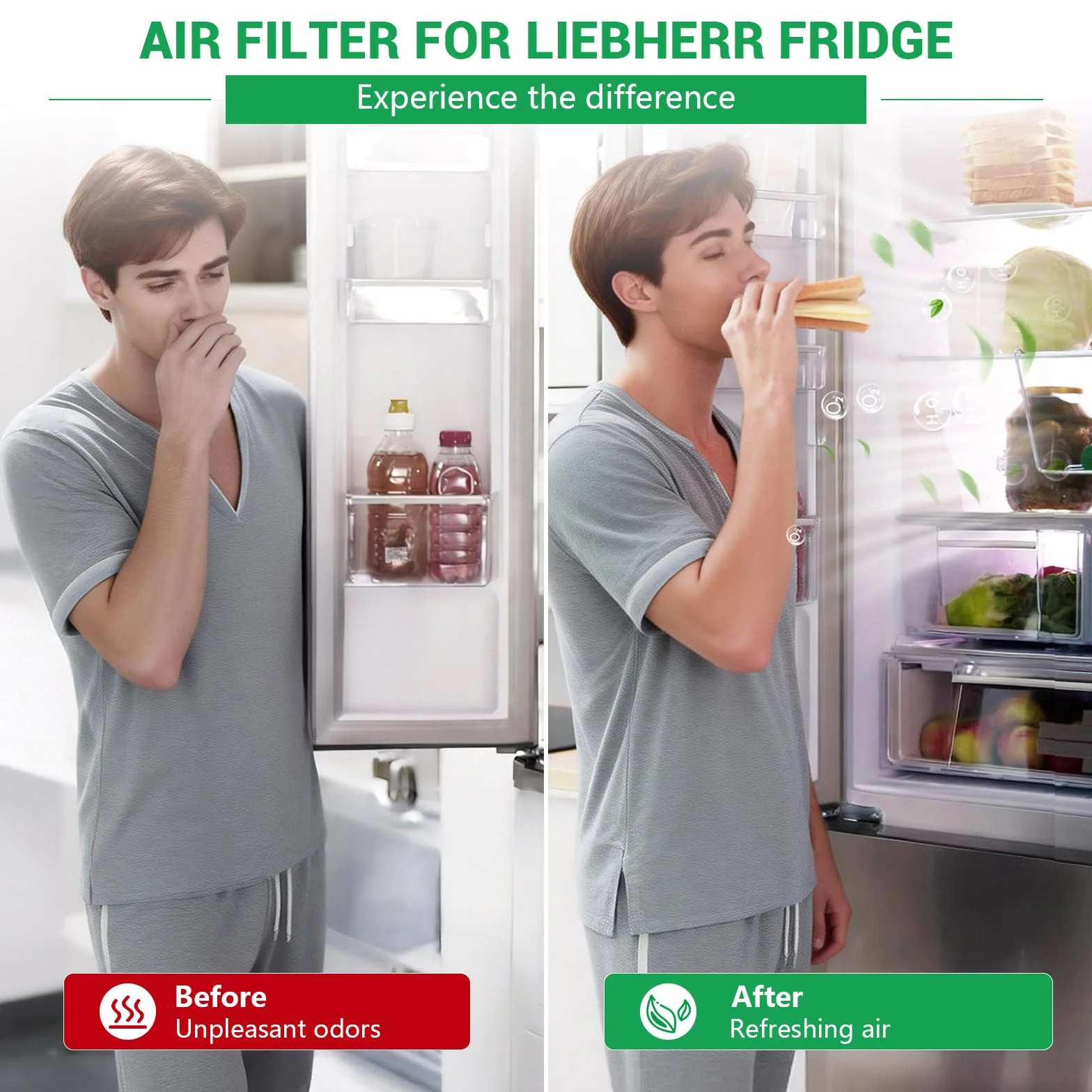 3 Sztuki Fresh Air Filter dla Liebherr Fridge FiltróW Do LodóWki, dla Liebherr 9096989, 988246000, 988246001, 9882429, 9882460, Zamiennik 7440021-00