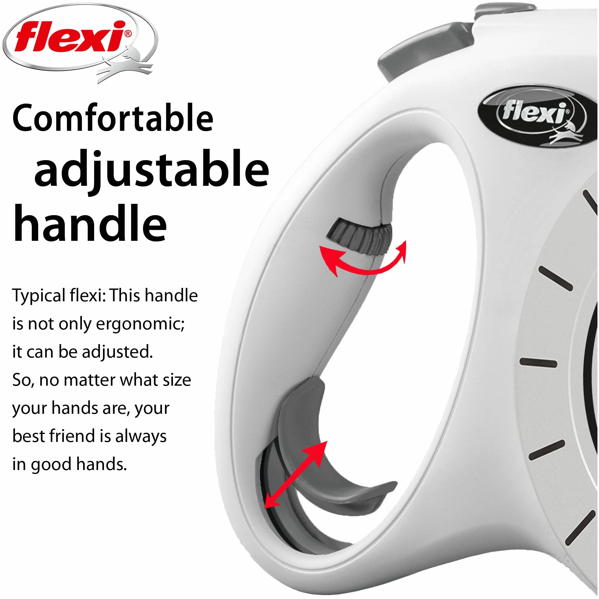 flexi® Select pas 7 m jasnoszary, regulowana smycz zwijana w zakresie od 0 do 7 m, dla psów do 25 kg