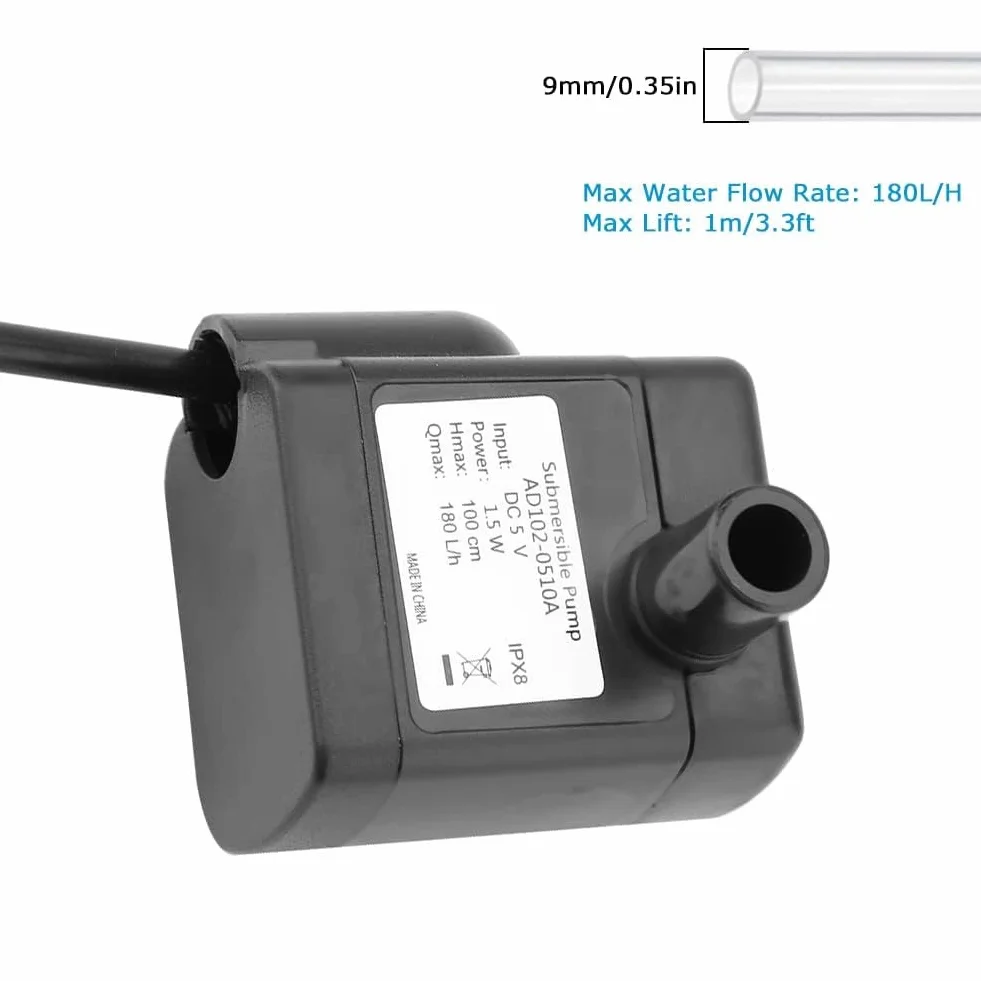 Pompa do akwarium zatapialna USB DC 5V mini bezszczotkowa cyrkulacja wody fontanna