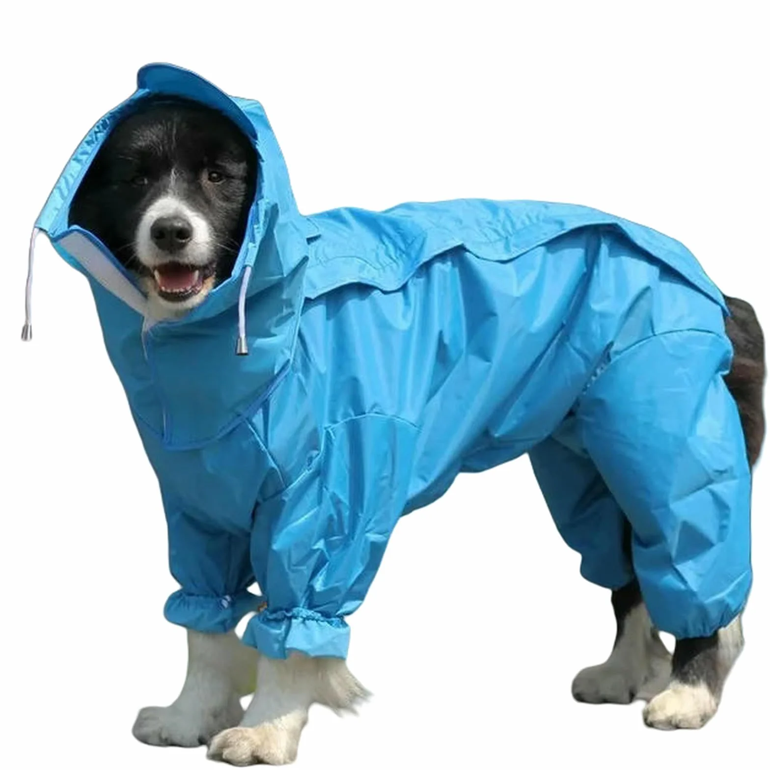 Poncho Duże psy przeciwdeszczowe ubrania dla szczeniąt średni pies wodoodporna kurtka z kapturem z czterema rogami Poncho Pet Raincoat-f-30