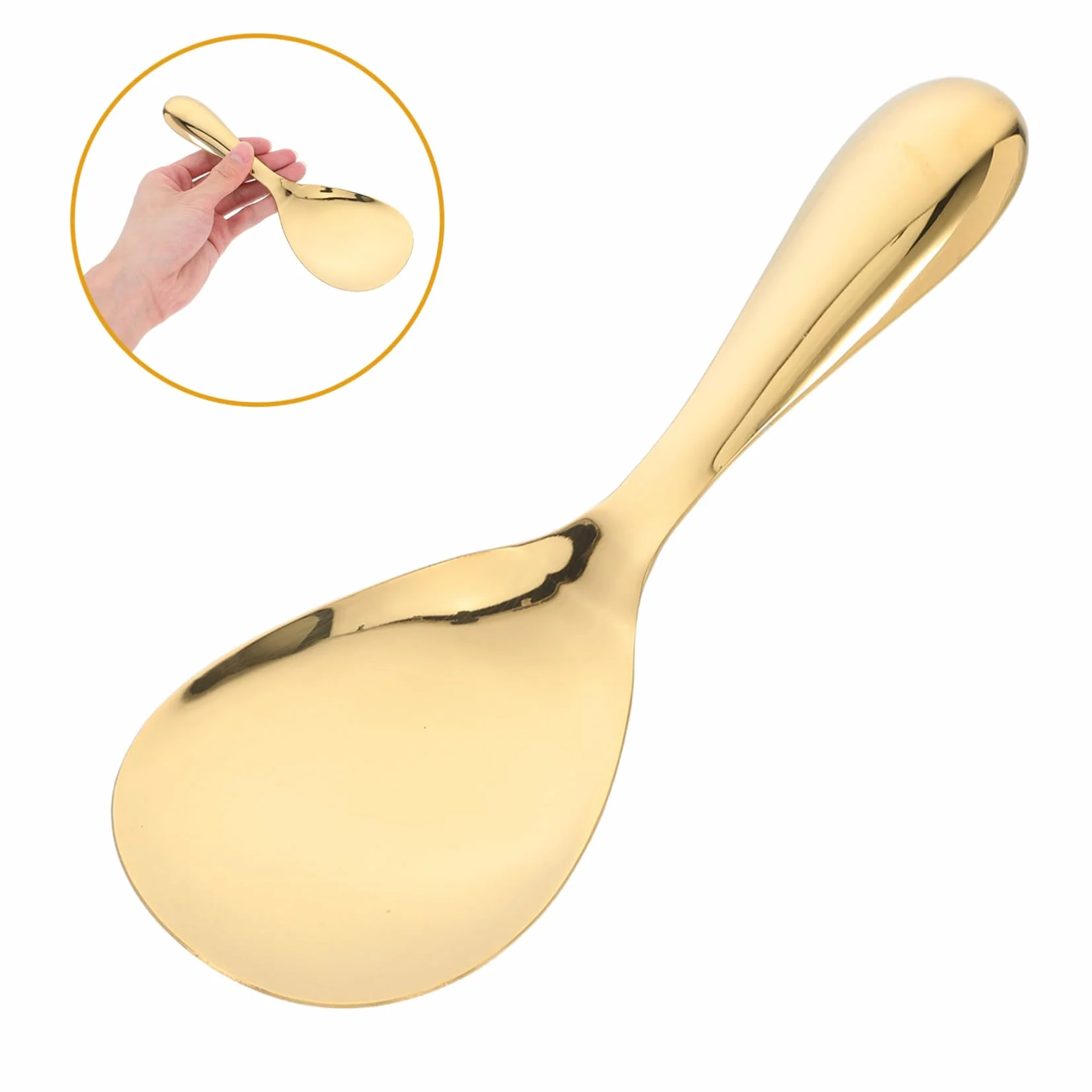 Łyżka Do Ryżu Stali Nierdzewnej z Ergonomicznym Uchwytem Praktyczna Łyżka Kuchenna Do Ryżu