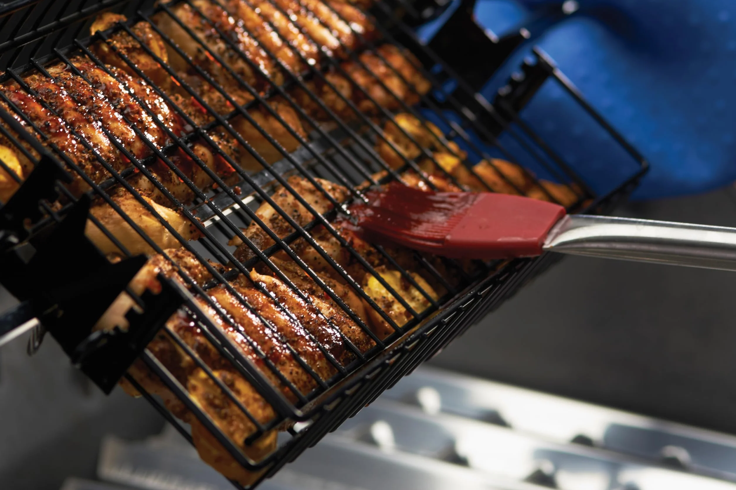 Onward Manufacturing Company Non-Stick Flat Spit Rotisserie Grill Basket