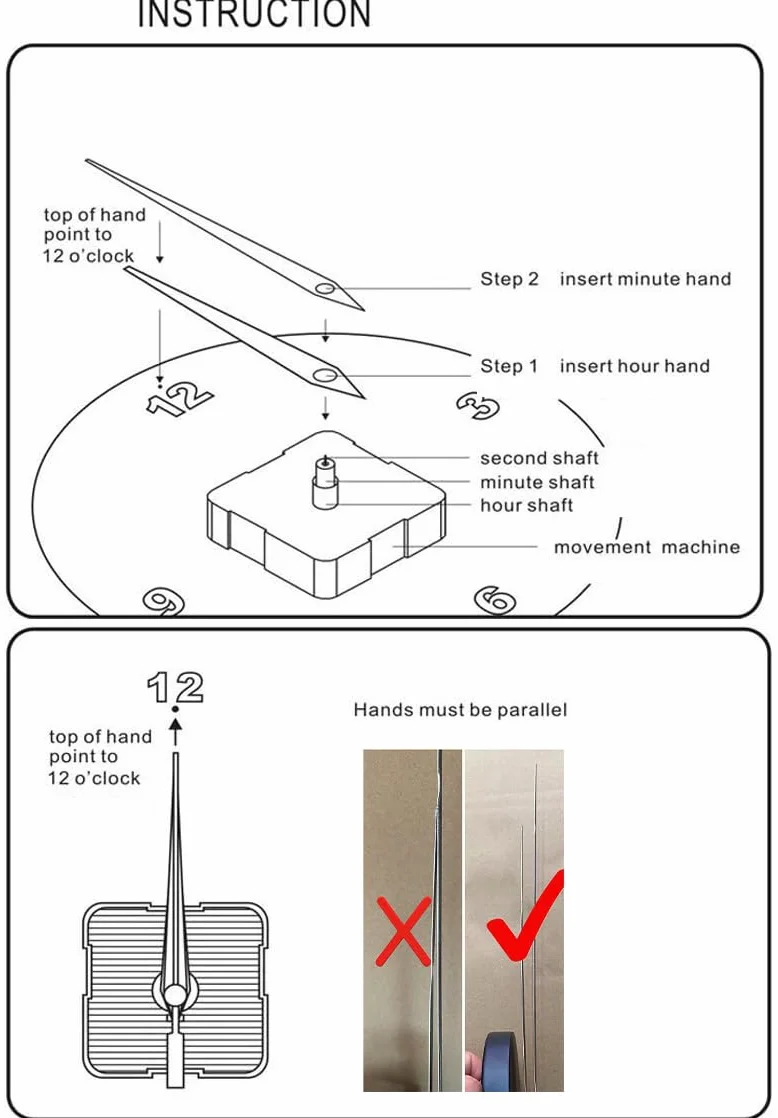 Gvolatee Mute DIY Bezramowy Duży Zegar Ścienny 3D