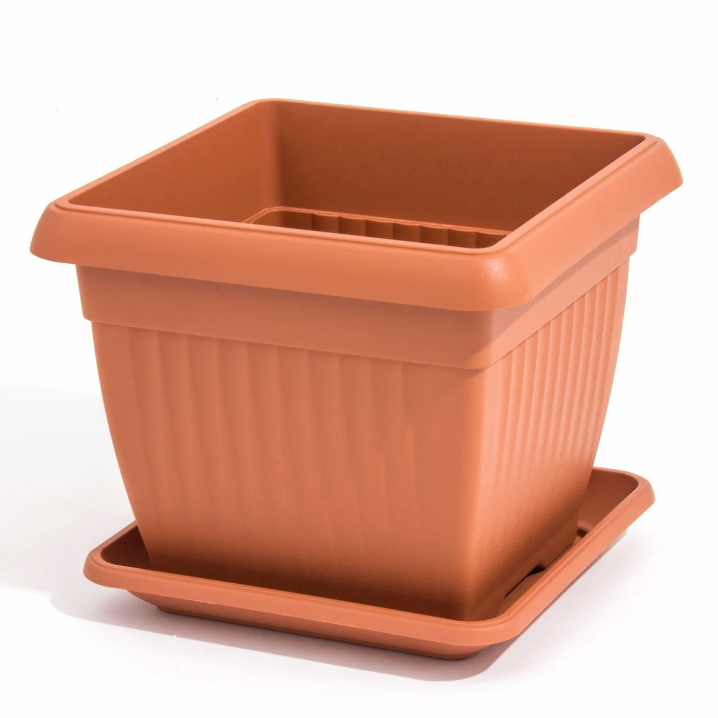 Prosper Plast DKWT24-R624 24 x 24 x 20 cm doniczka "Terra" - terakota