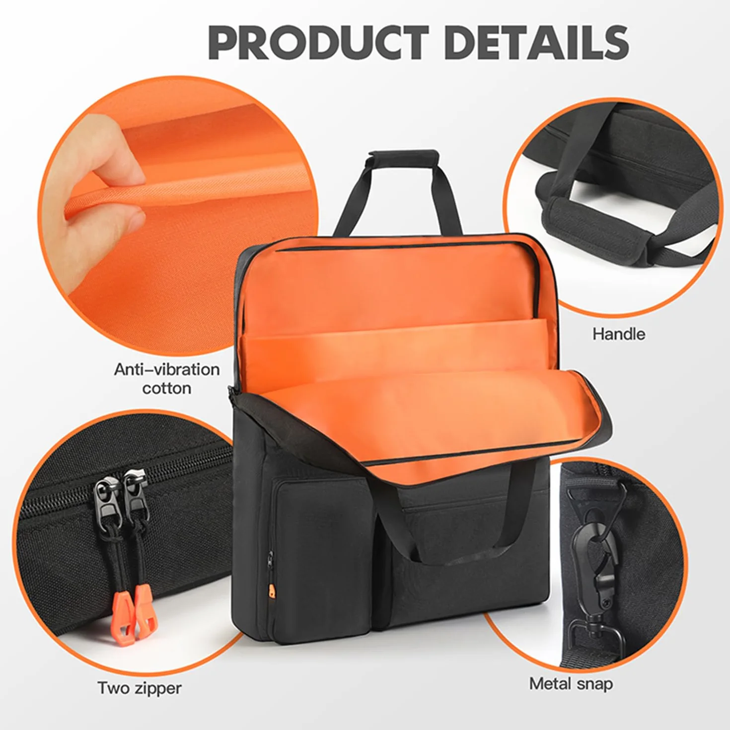 Torba do przenoszenia kompatybilna z Jackery SolarSaga 100 W 200 W 200 W dwukierunkowy przenośny panel słoneczny, podróżna torba do przechowywania na 2 panele akumulatorowe z kieszeniami na