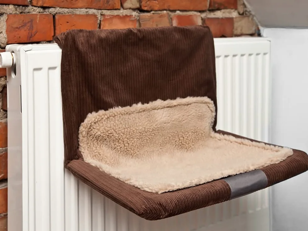 PillowPrim Hamak dla kota, sofa, leżanka, poduszka dla kota, sofa, kosz dla kota, łóżko, miękkie legowisko dla zwierząt domowych, trójkątne zamknięcie, cm