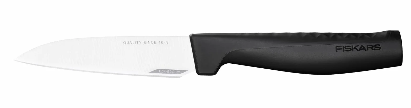 Fiskars Nóż do obierania, Hard Edge, Elegancki design, Długość całkowita: 22,8 cm, Stal nierdzewna/tworzywo sztuczne, 1051762