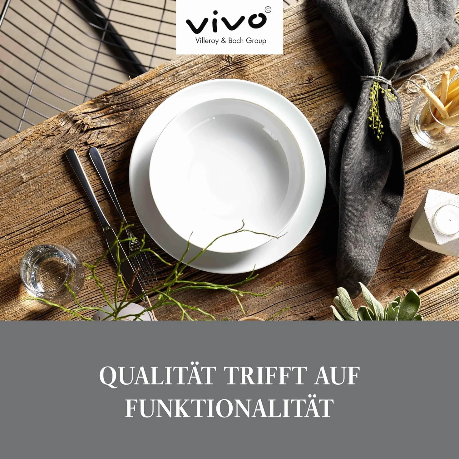 vivo by Villeroy & Boch – New Fresh Basic komplet sztućców, 24-cz., dla 6 osób, stal nierdzewna 18/10, można myć w zmywarce