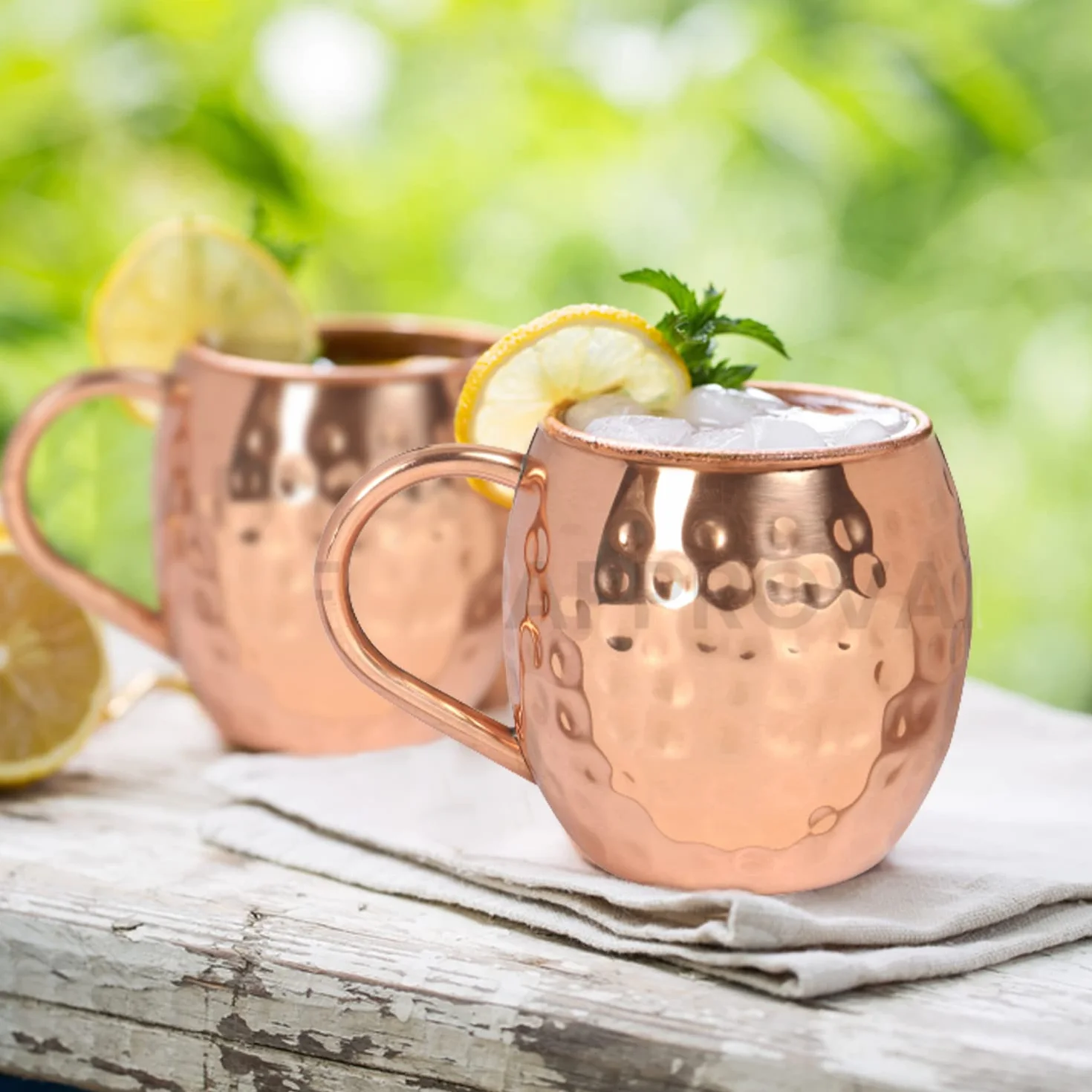 Zap Impex Moscow Mule kubek miedziany – zestaw 2 szt. – w 100% ręcznie wykonane, nadające się do kontaktu z żywnością kubki z czystej masywnej miedzianej beczki – 16 oz wysokiej jakości szkło