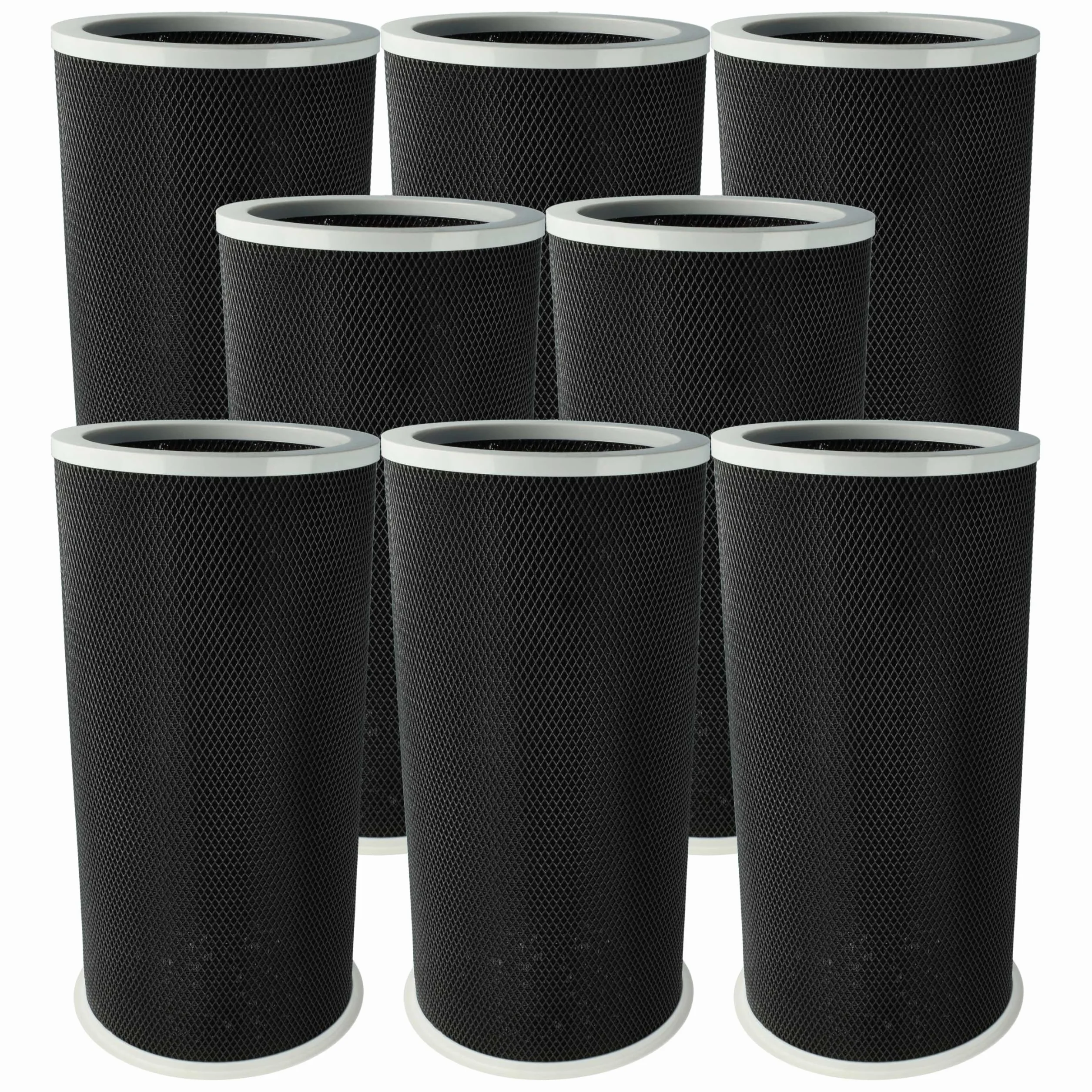 vhbw 8 x filtr z węglem aktywnym kompatybilny z oczyszczaczem powietrza Xiaomi Mi Air Purifier 2, 3, 2H, 2C, 3C, 2S, 3H, filtr powietrza, czarno-szary
