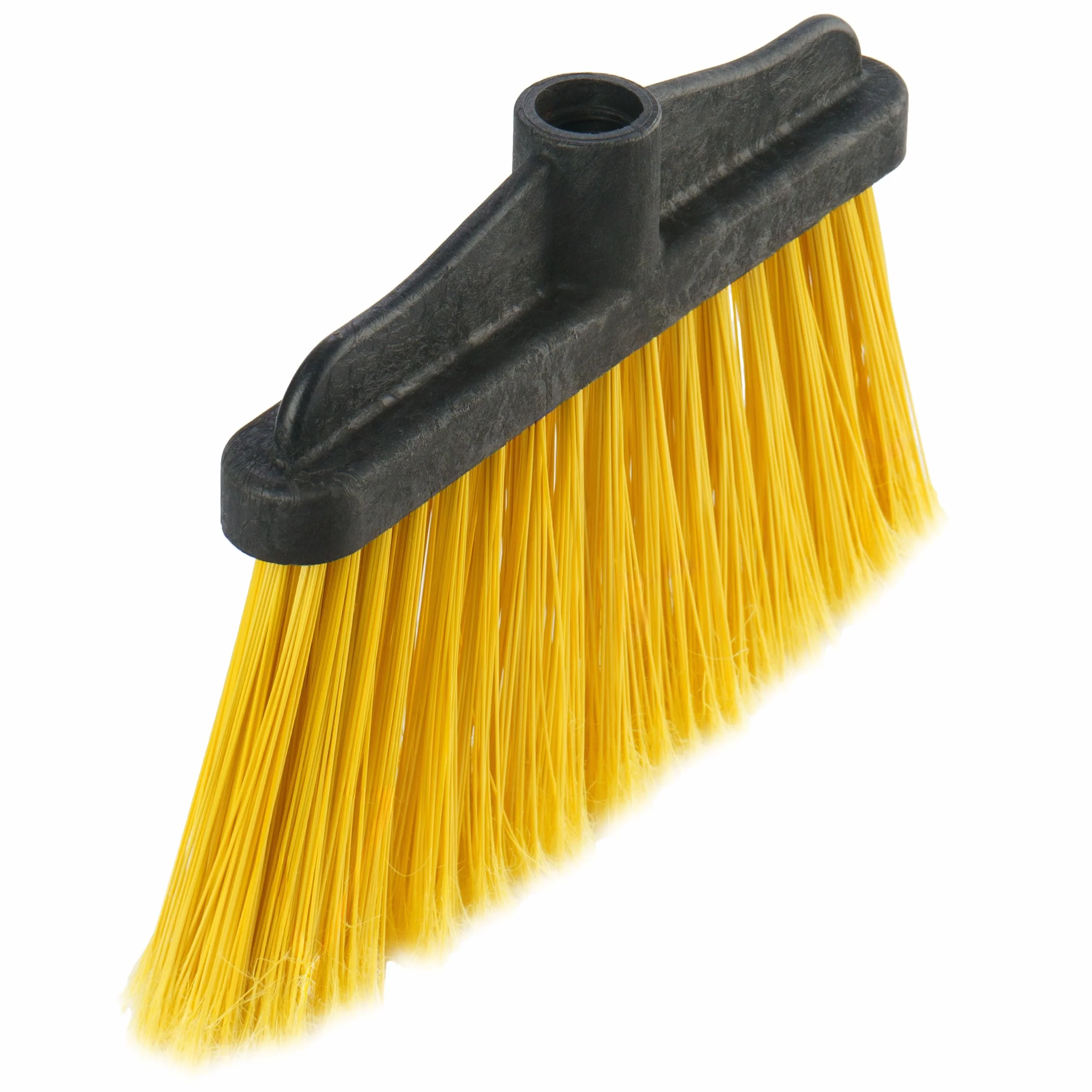 Miotła Gospodarcza do Zamiatania Głowica miotły 20x24 cm Zamiatacz Szczotka Nylon Wytrzymała Miotła do Stosowania na Zewnątrz Miotła Bez Kija Otwór 3,5cm Do Kostki, Chodnika Mocny Nylon Żółta