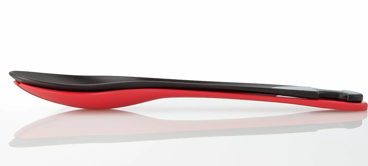 Tefal Ingenio Sztućce do Nakładania Sałatek, Czarny/Czerwony, 2 Elementy