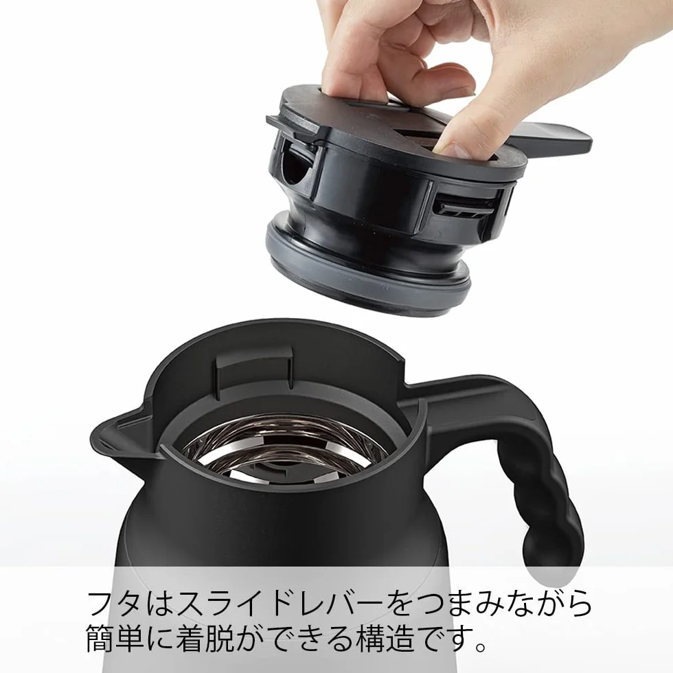 Hario V60 Insulated Metal Server Plus, 600 ml, czarny