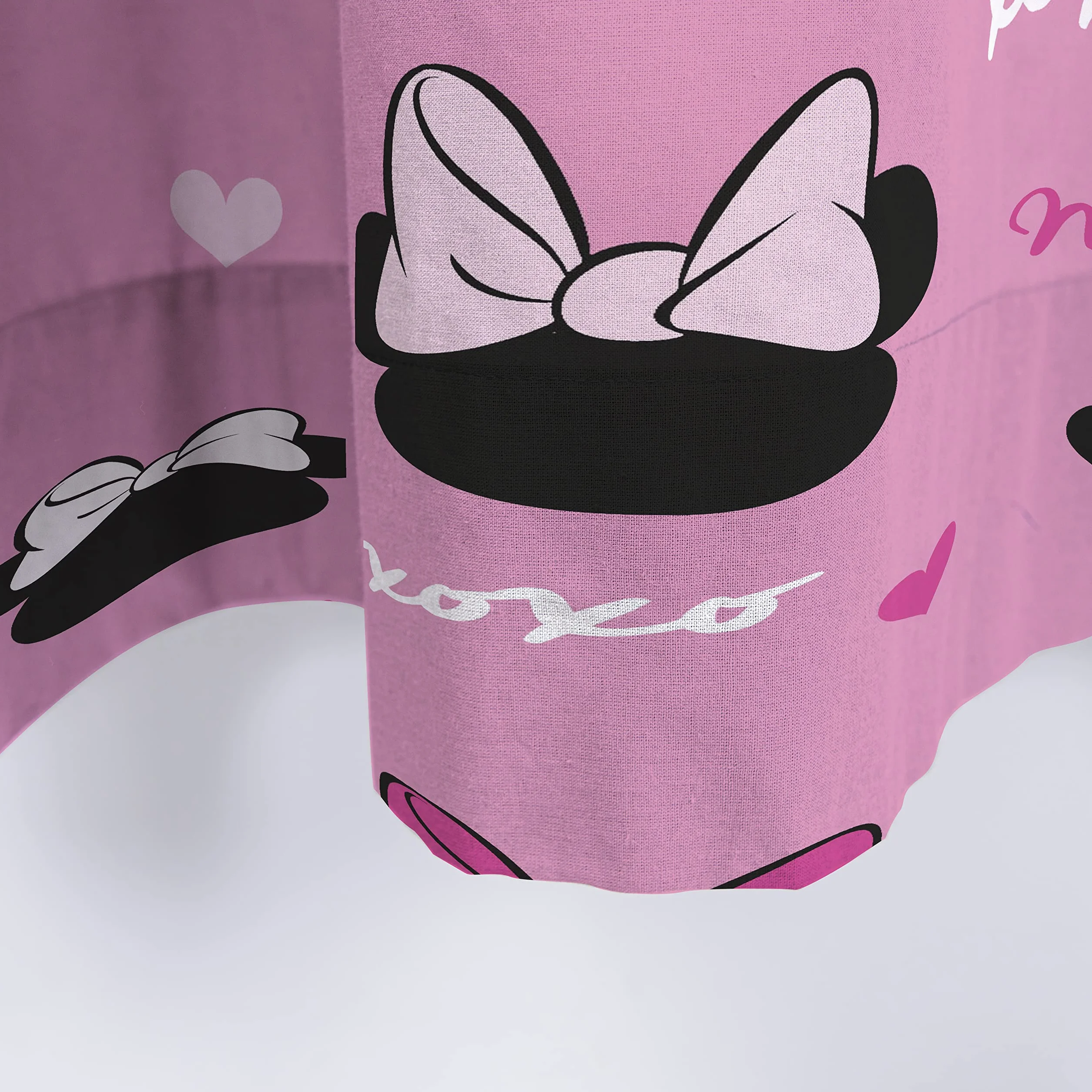 Disney Myszka Minnie, serca i miłość, 183 cm x 168 cm, zasłony okienne z oczkami, 2 panele