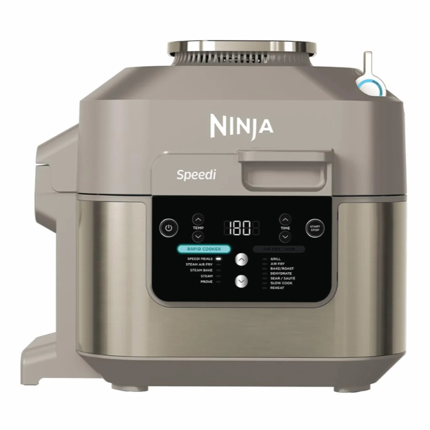 Ninja Speedi 10 w 1, frytkownica beztłuszczowa i multicooker, 5,7 l, parowar, grill, ciasta, pieczenie, smażenie, wolnowar, posiłki dla 4 osób w 15 minut, zzłoty odcień kamienia, ON500EUSTGD