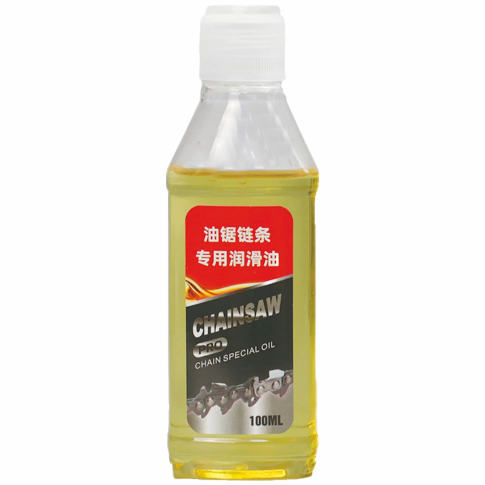 Olej do pił łańcuchowych, olej do pił łańcuchowych, olej do piły łańcuchowej akumulatorowej, 100 ml, syntetyczny rozpuszczalnik, nierdzewny, głęboko penetrujący środek smarowy do podkaszarki
