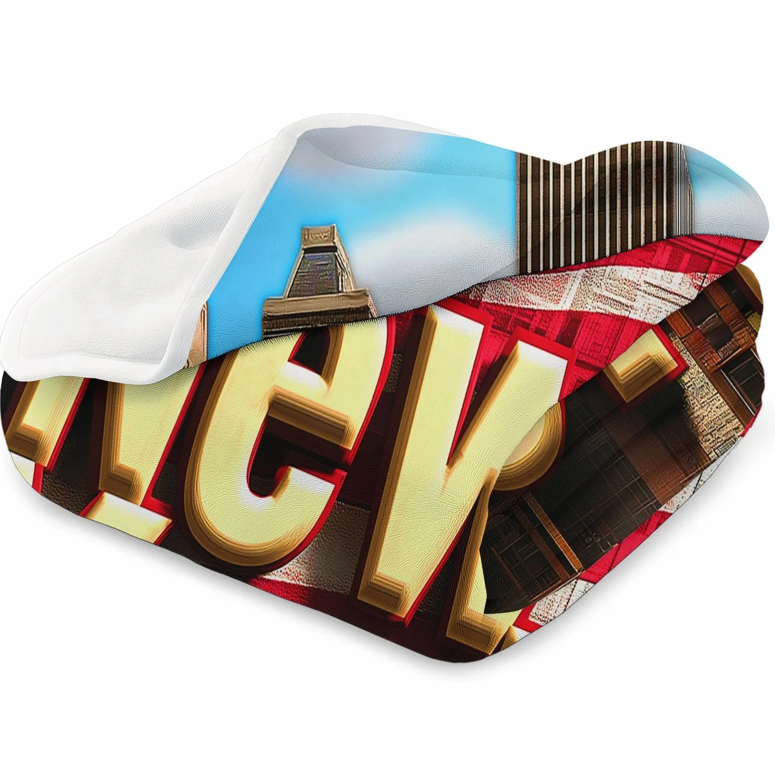Koc w kratę 3D, tekst New York, duży rozmiar, miękki i ciepły flanelowy koc, wygodny dla dzieci i dorosłych, 220 x 240 cm
