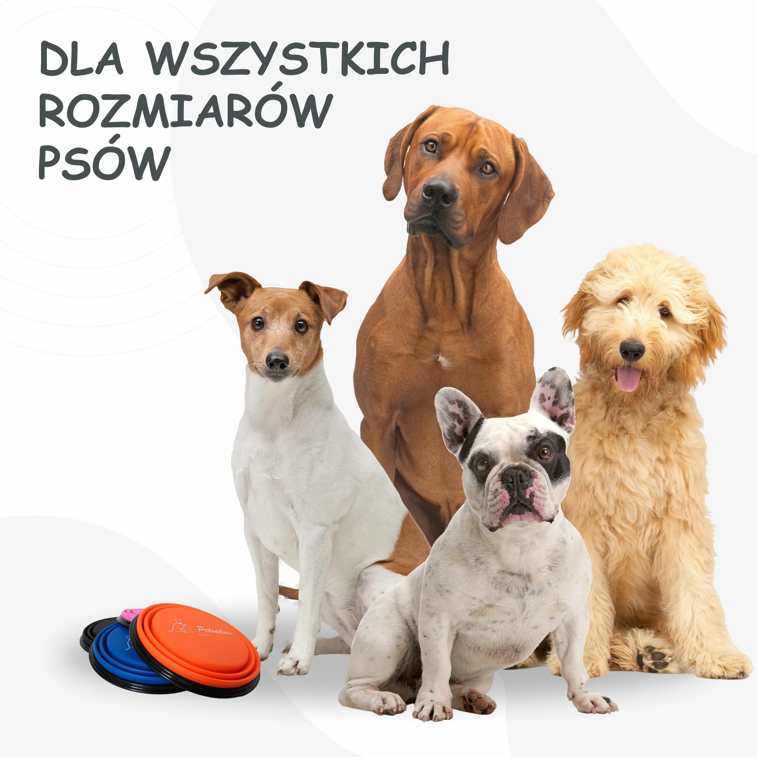 Składana miska dla psa 1500 ml podróżna różowa
