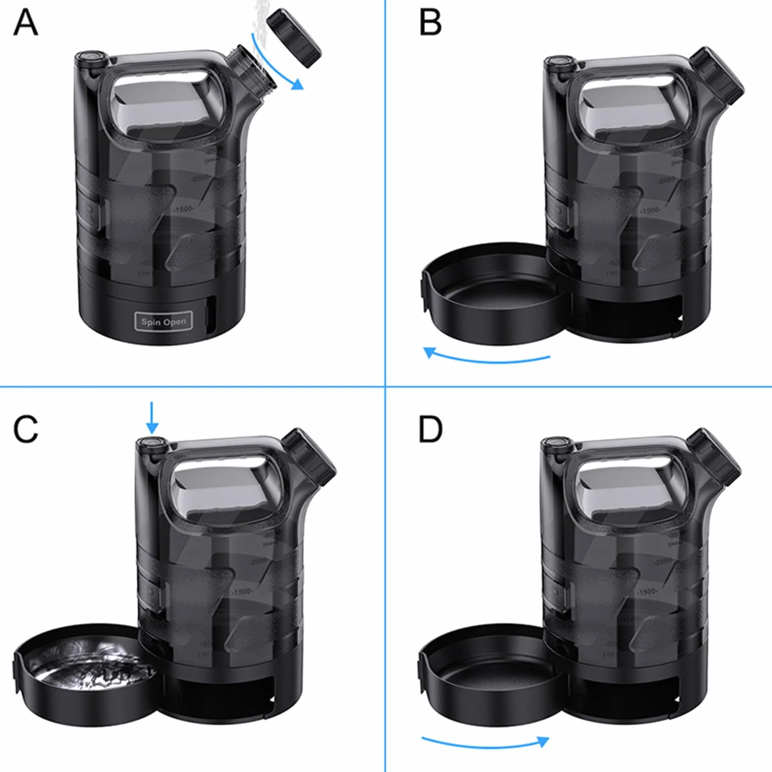 Portable Dog Water Bottle, Large Capacity Pet Hydration Dispenser, Leak-Proof for Hiking Travel Camping