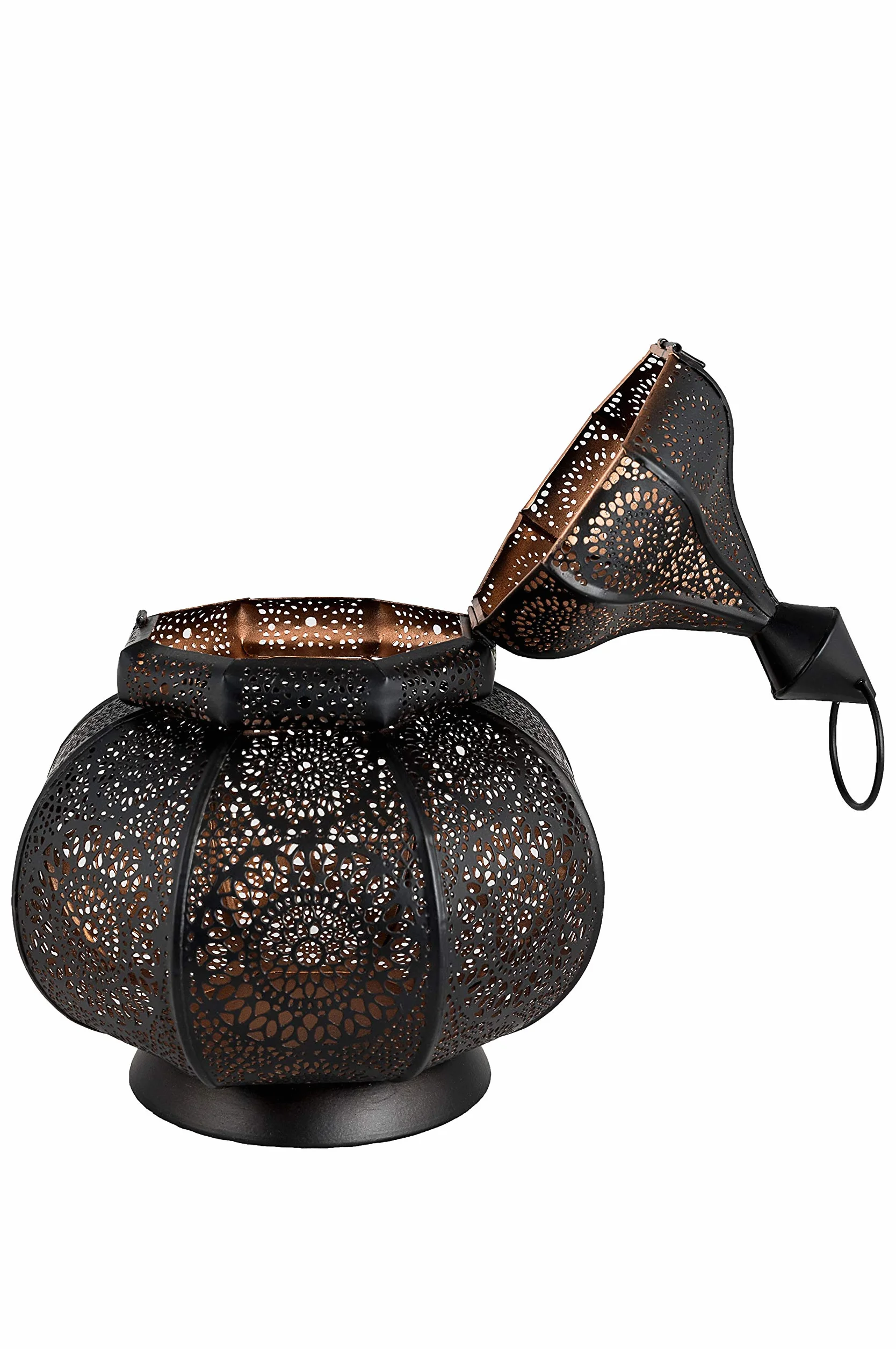 Marrakesch Orient & Mediterran Interior Marokańska Lampa Vintage, Metal, Czarny, 30 cm
