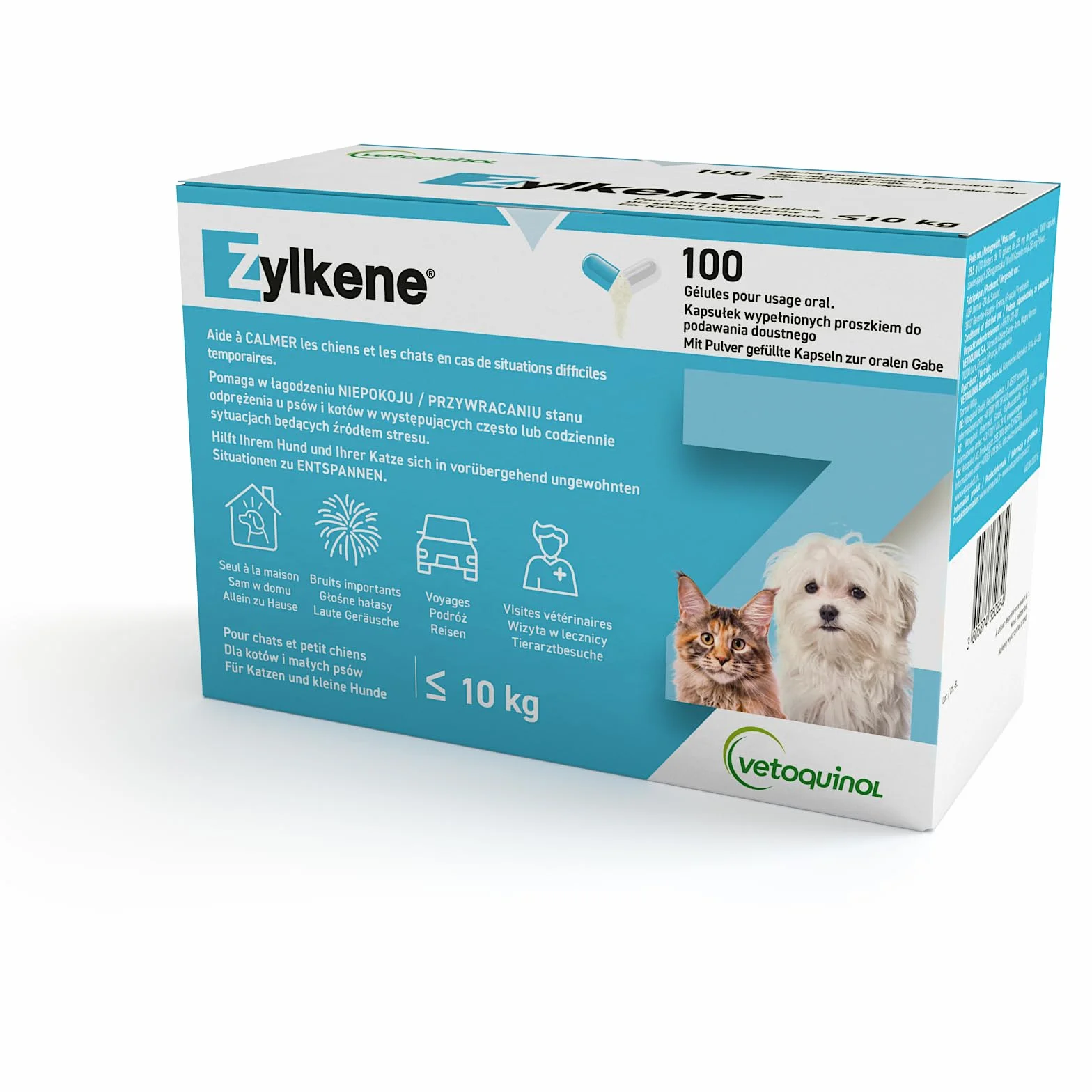 Vetoquinol Kapsułki antystresowe dla kotów małych psów 75 MG 0,15 kg
