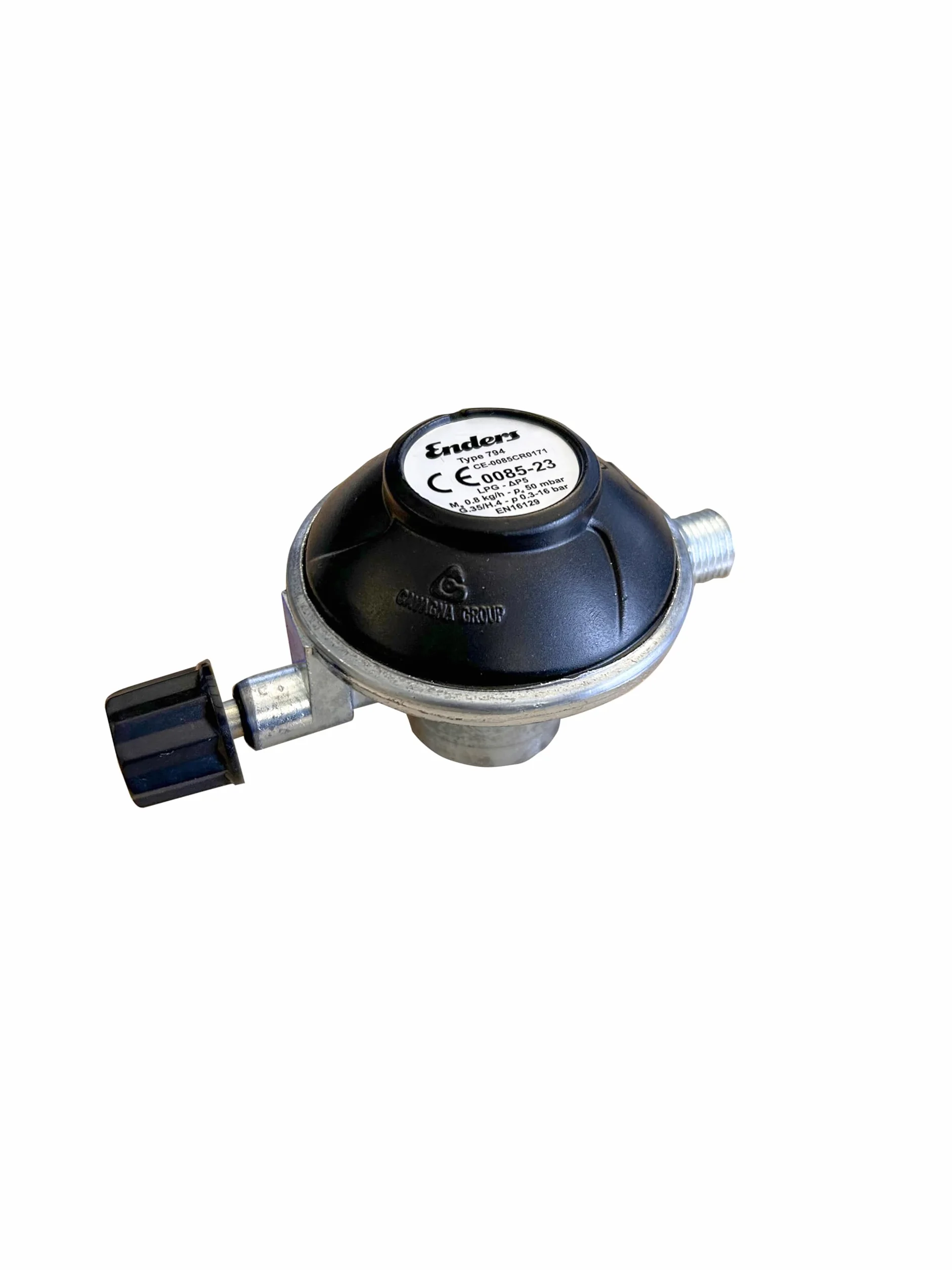 Enders® Regulator ciśnienia gazu do nabojów śrubowych, 50 mbar, #1122, srebrny