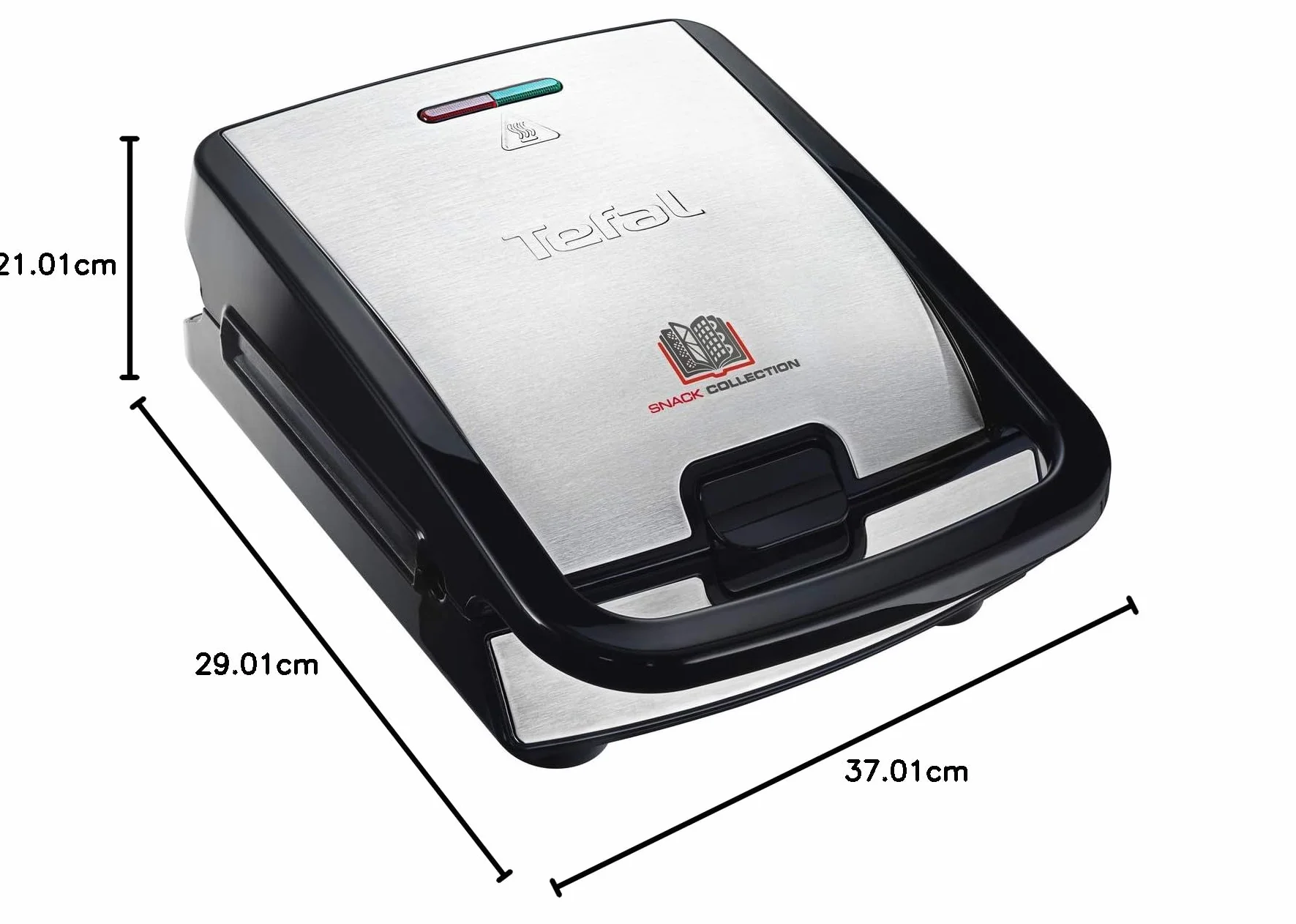 TEFAL SW852D Snack Collection, Opiekacz do kanapek i gofrów, 2 wymienne komplety płyt w zestawie, Moc 700W, Możliwość mycia w zmywarce, srebrny
