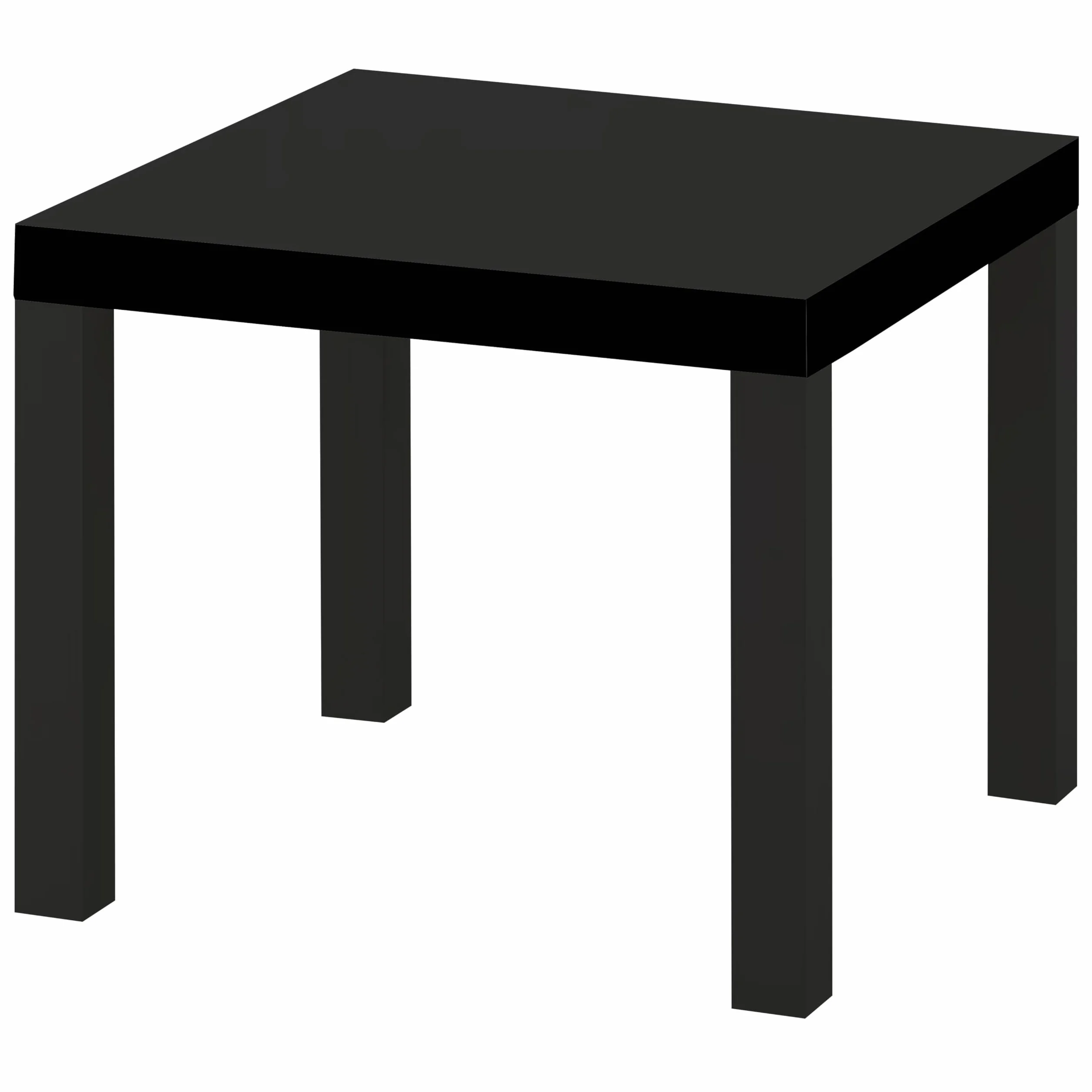 Nowoczesny stolik kawowy biały i czarny ze wzorem – mały stolik do salonu 55 x 55 cm – kwadratowy stolik kawowy – mini stolik i stolik kawowy – czarny