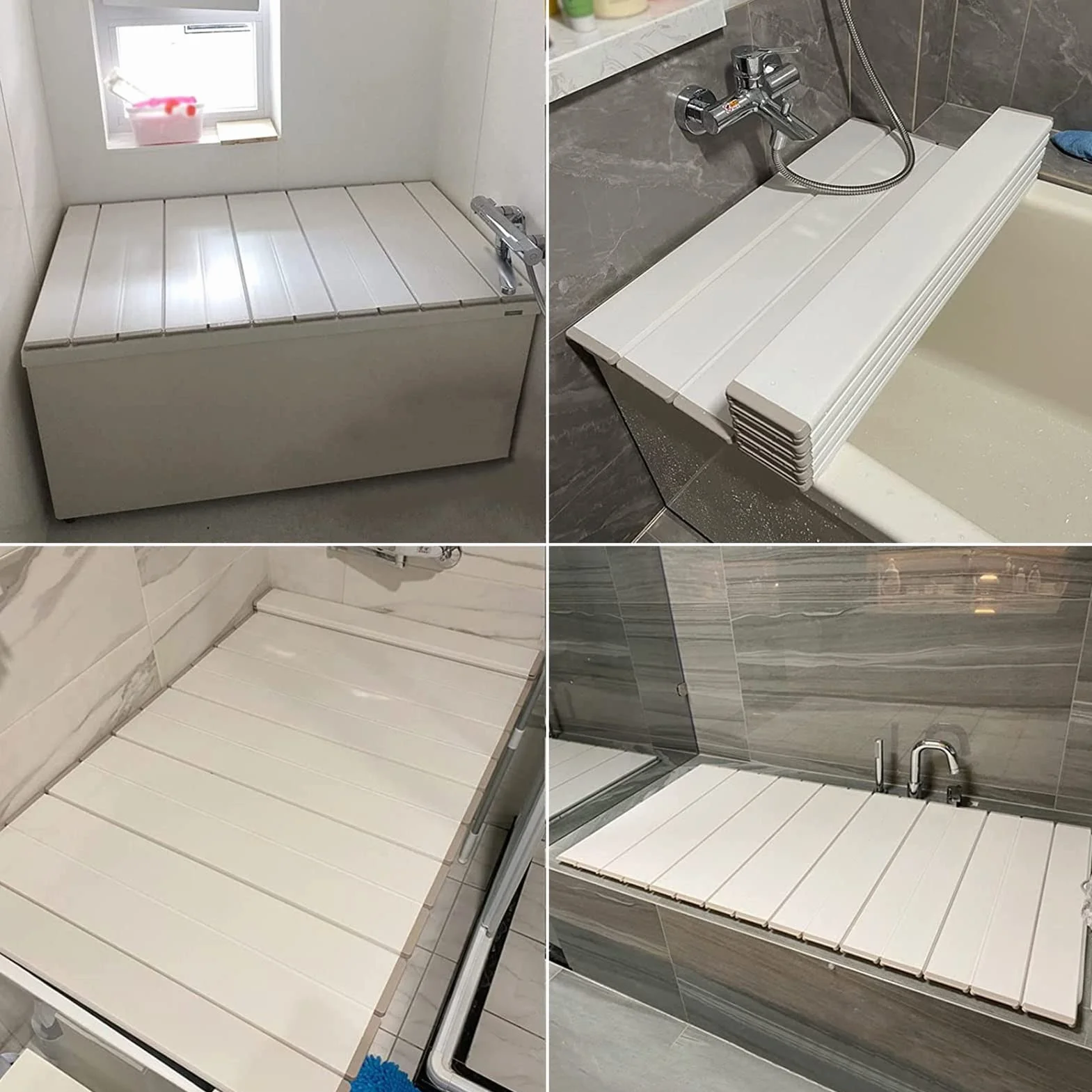 Wodoodporny składany pokrowiec na wannę o grubości 1 cm z polipropylenu do spa i kąpieli mlecznych Pyłoszczelna taca do kąpieli obsługuje 10 kg 140 cm x 80 cm i wygodna