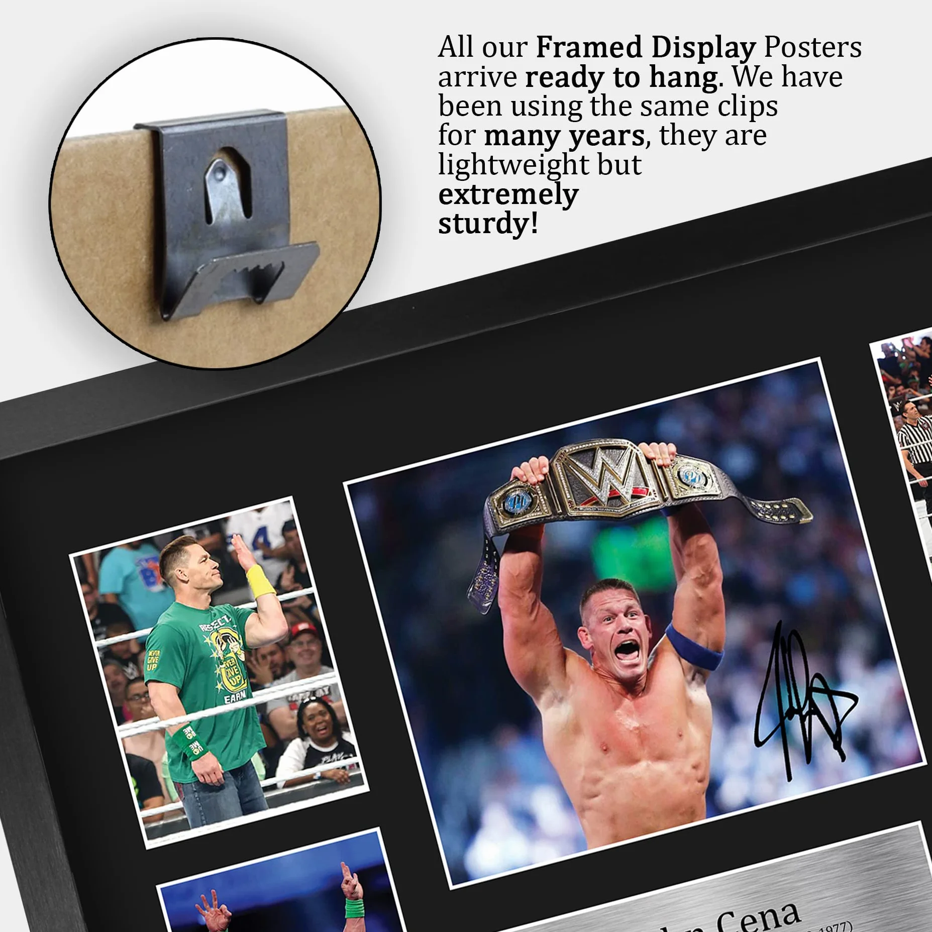 HWC Trading FR A3 John Cena Wrestling Gifts Printed Signed Autograph Picture For WWE & WWF Memorabilia Fans - A3 Framed