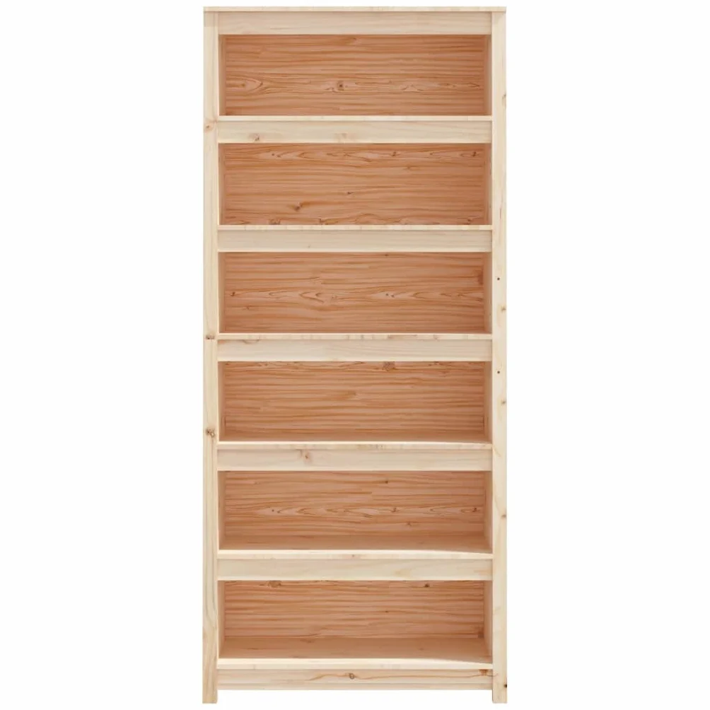 Regał na książki, uniwersalny, na książki, do hotelu, 80 x 35 x 183 cm, lite drewno sosnowe