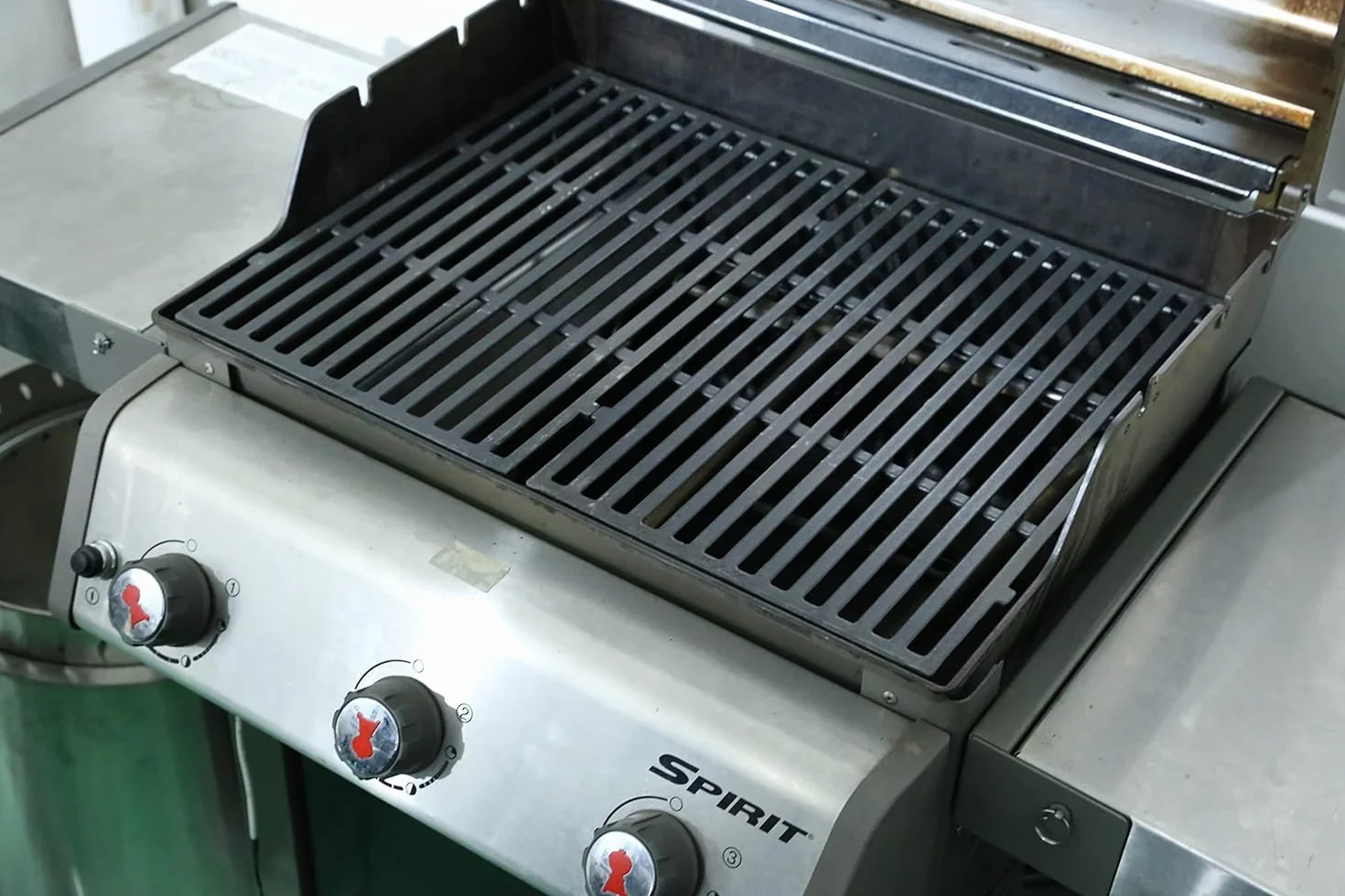 GFTIME 44,5cm 7638 ruszt do grilla Ersat do Weber Spirit II 310, Spirit 300/310/700, Spirit E/S-310, E/S-320, E/S-330, Ruszt żeliwny Grilla do Genesis 1000-5000 Silber Gold (przednimi przyciskami)