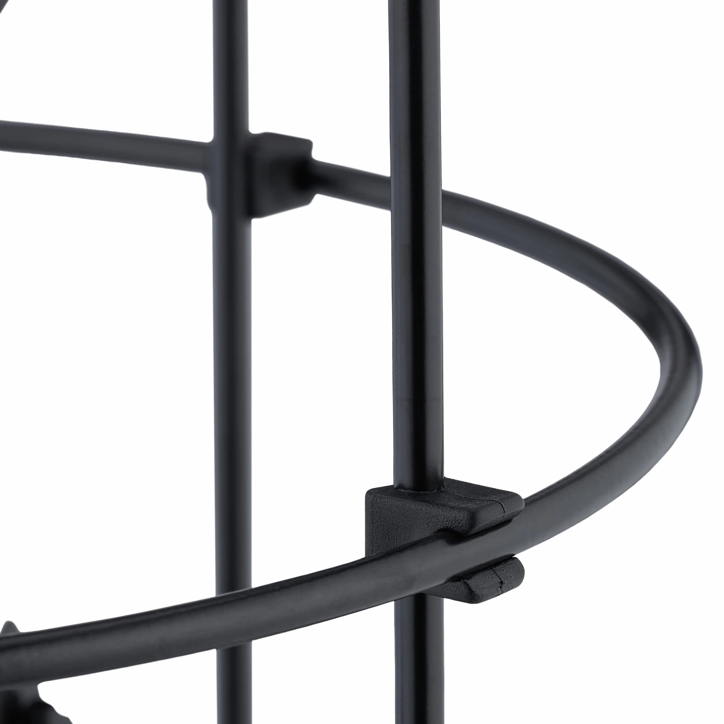Relaxdays Pergola do roślin pnących Obelisk, zestaw 2 szt., wys. x śr.: 103 x 20 cm, kolumna pnąca, metal, wolnostojąca, wieża różana, czarna