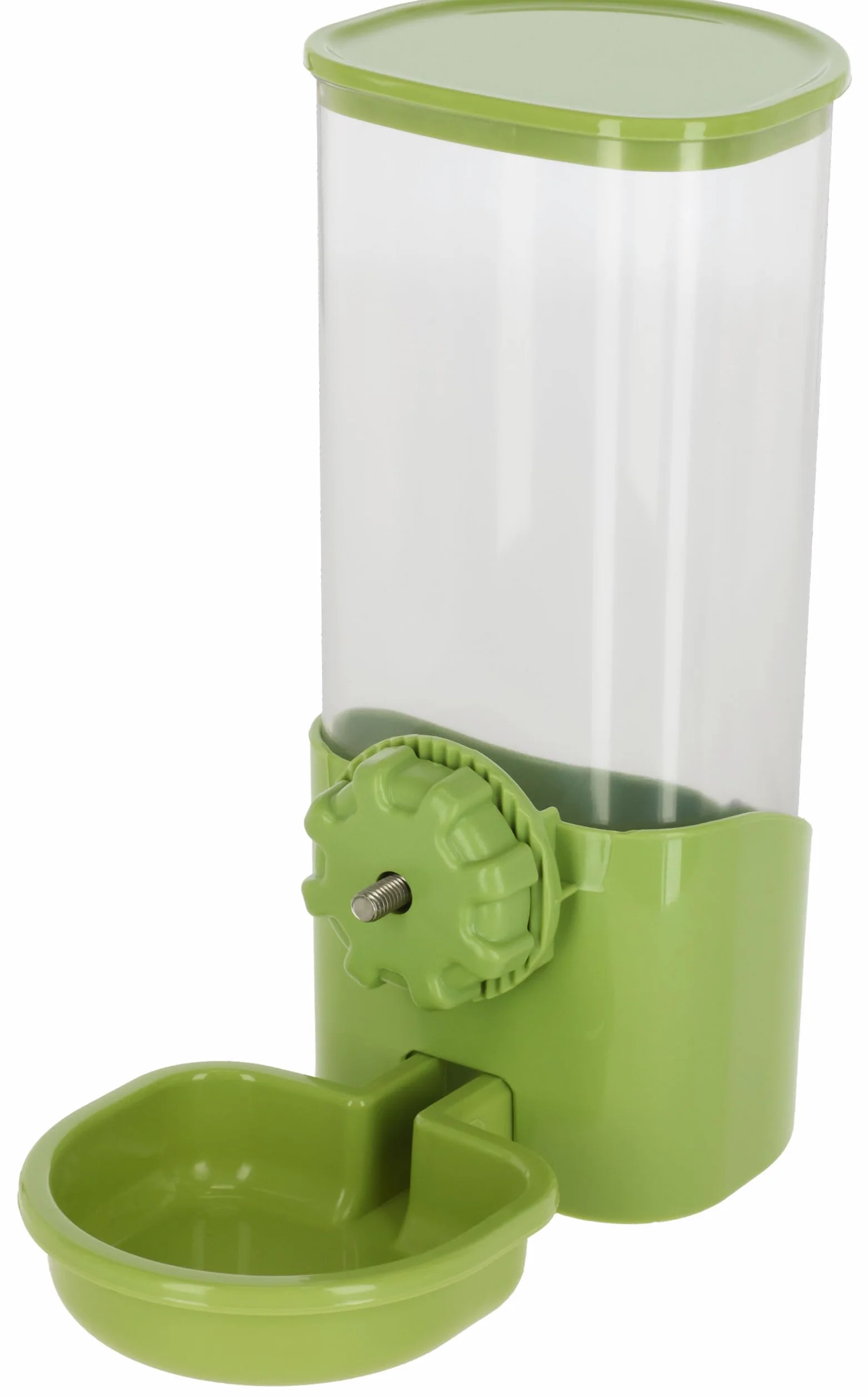 Kerbl Pet Dozownik Wody 850 Ml, dla Królików i Małych Zwierząt, Mocowanie Siatki, Zdejmowana Pokrywa, Plastik, nie Kapie, ZielonyPrzezroczysty
