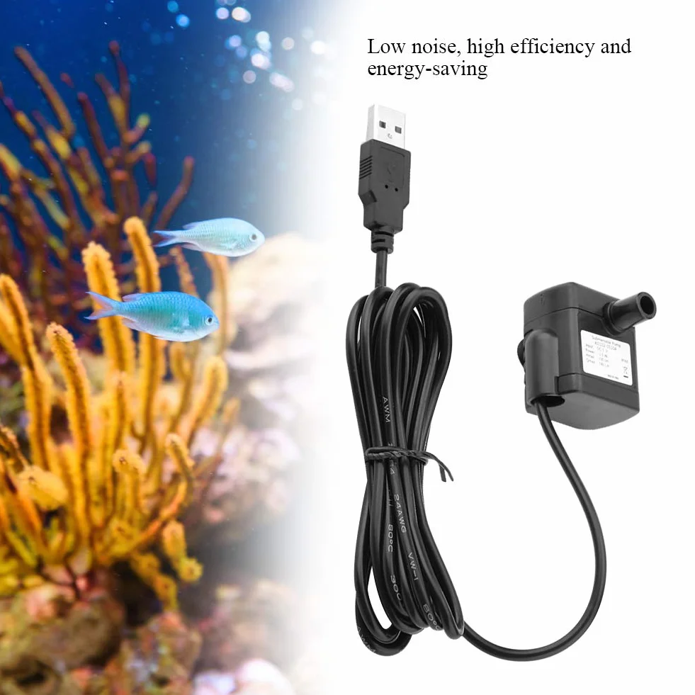 DC 5V 1,5 W USB Mini pompa bezszczotkowa pompa ultra cicha pompa obiegowa akwarium fontanna wodna strumień pompa elektryczna do akwarium akwarium