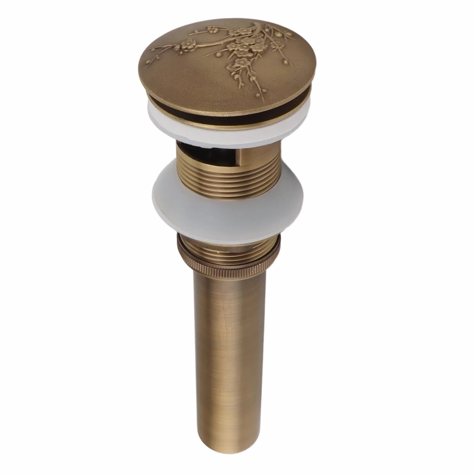 Zestaw odpływowy zlewu zbiornika, wysuwany korek odpływowy, mosiężny korek odpływowy, średnica rury 32 mm, sitko odpływowe do zlewu łazienkowego (z otworem)