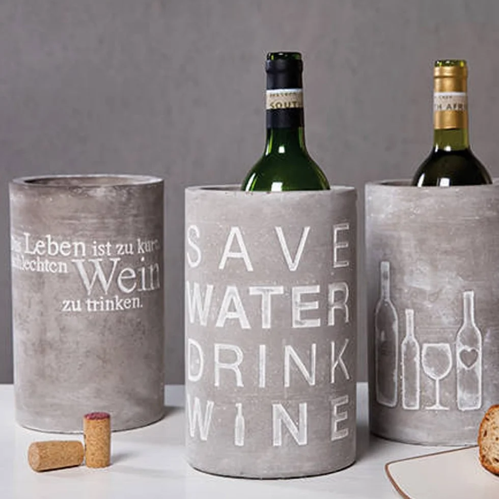 Räder Vino beton chłodziarka do wina Save Water Drink Wine